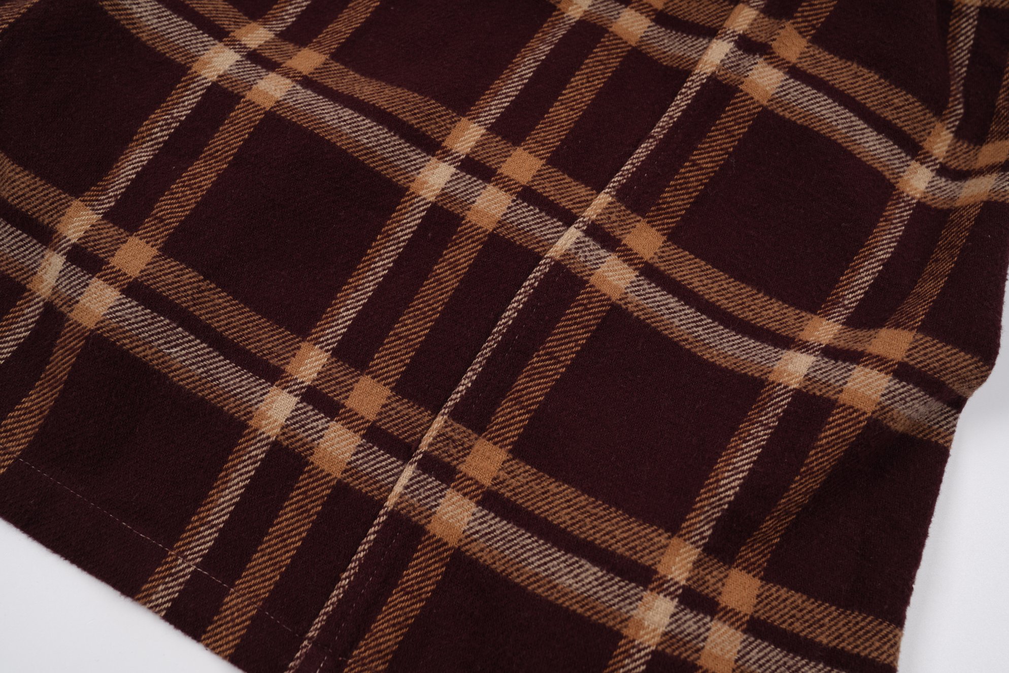 CH Chrome Hearts 22ss Flannel Plaid Shirt Jacket. 100% cotton plaid exclusive custom-woven fabric. Custom fabric production has a long lead time; minimum order is 1000 meters! Brushed feel, requires special washing treatment later (not market fabric)