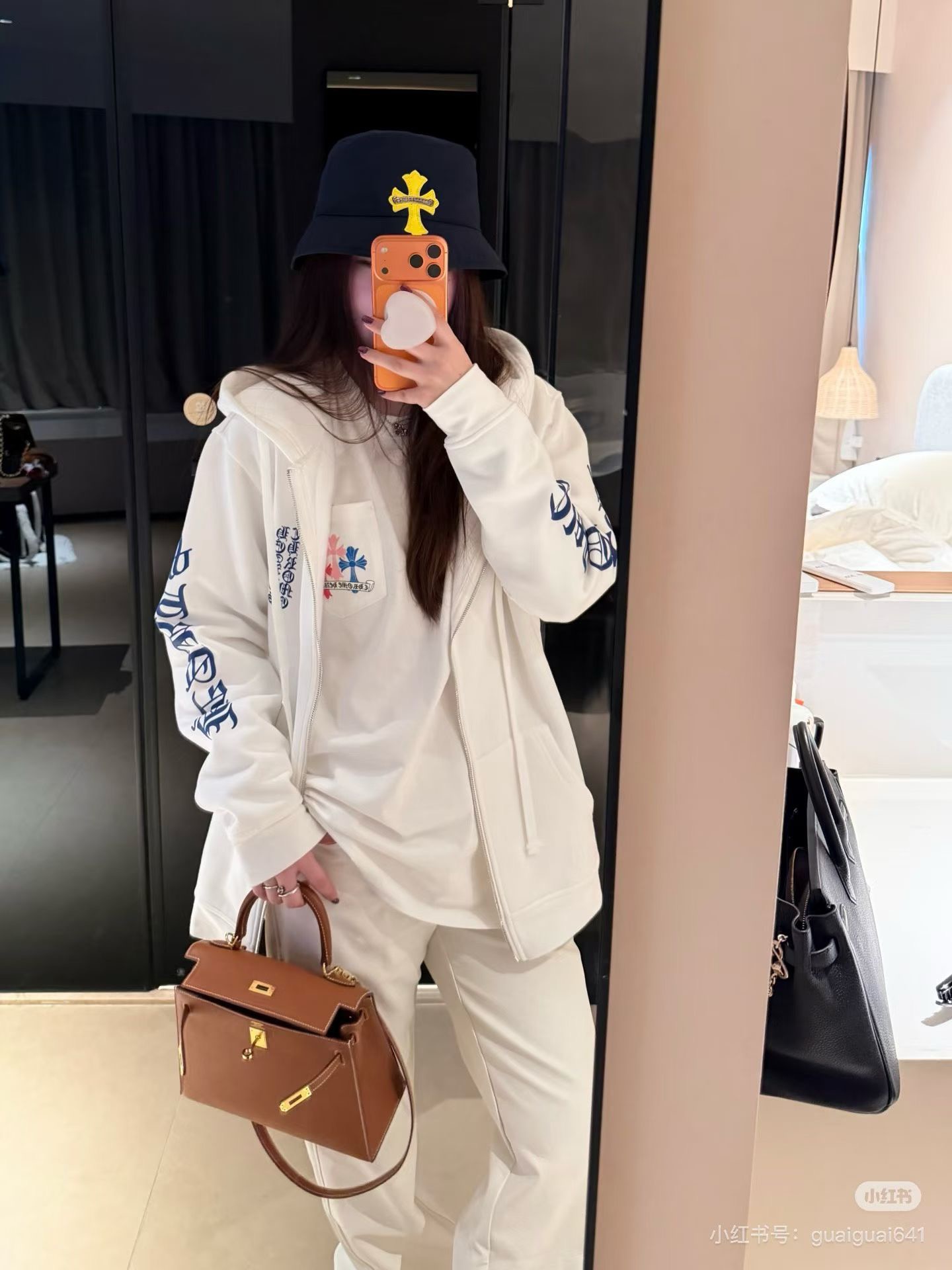 Chrome Hearts Blue Zip-Up Hoodie with Sanskrit LogoSize: S-XL