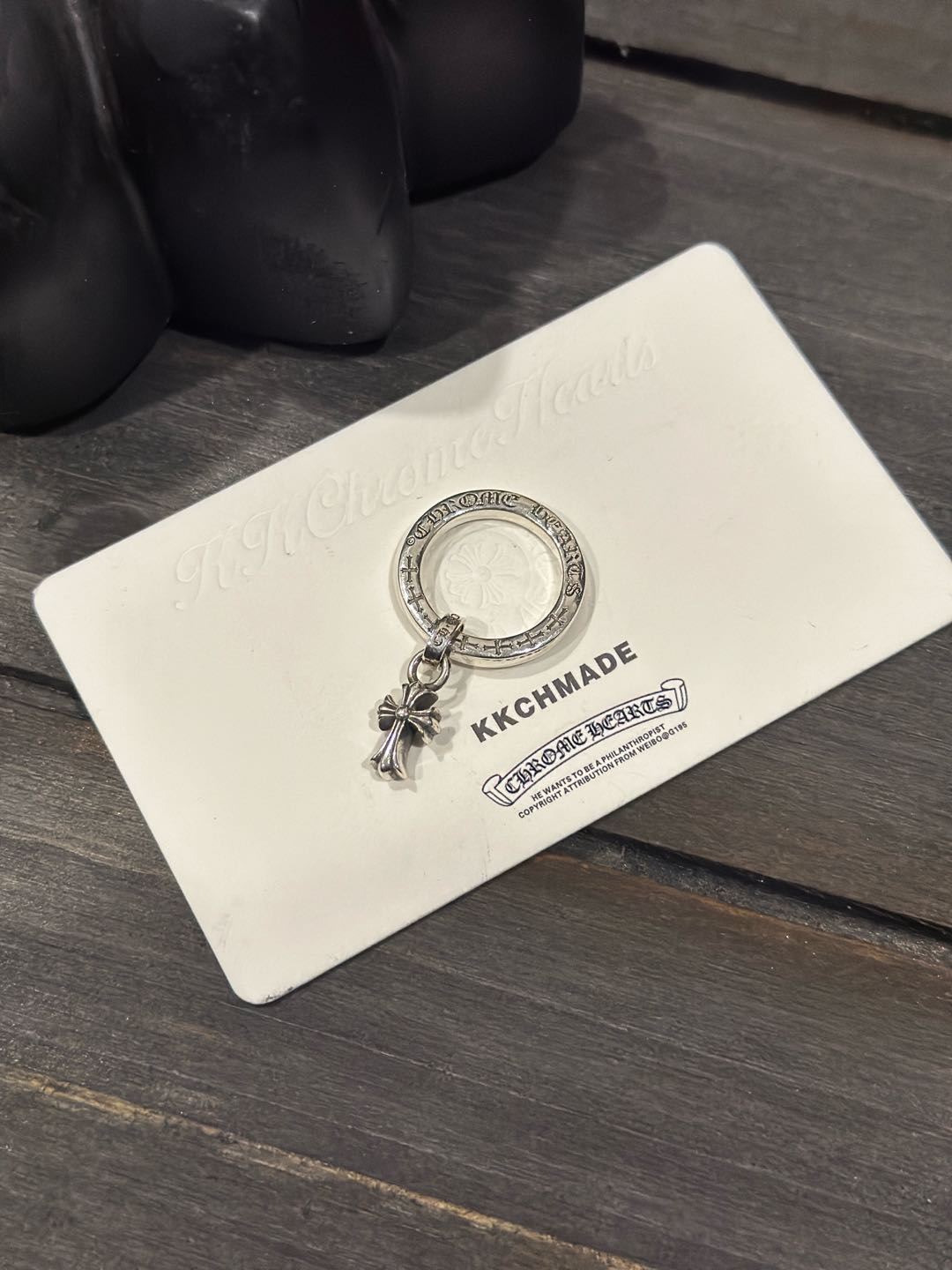 Ordered 3mm cross pendant ring