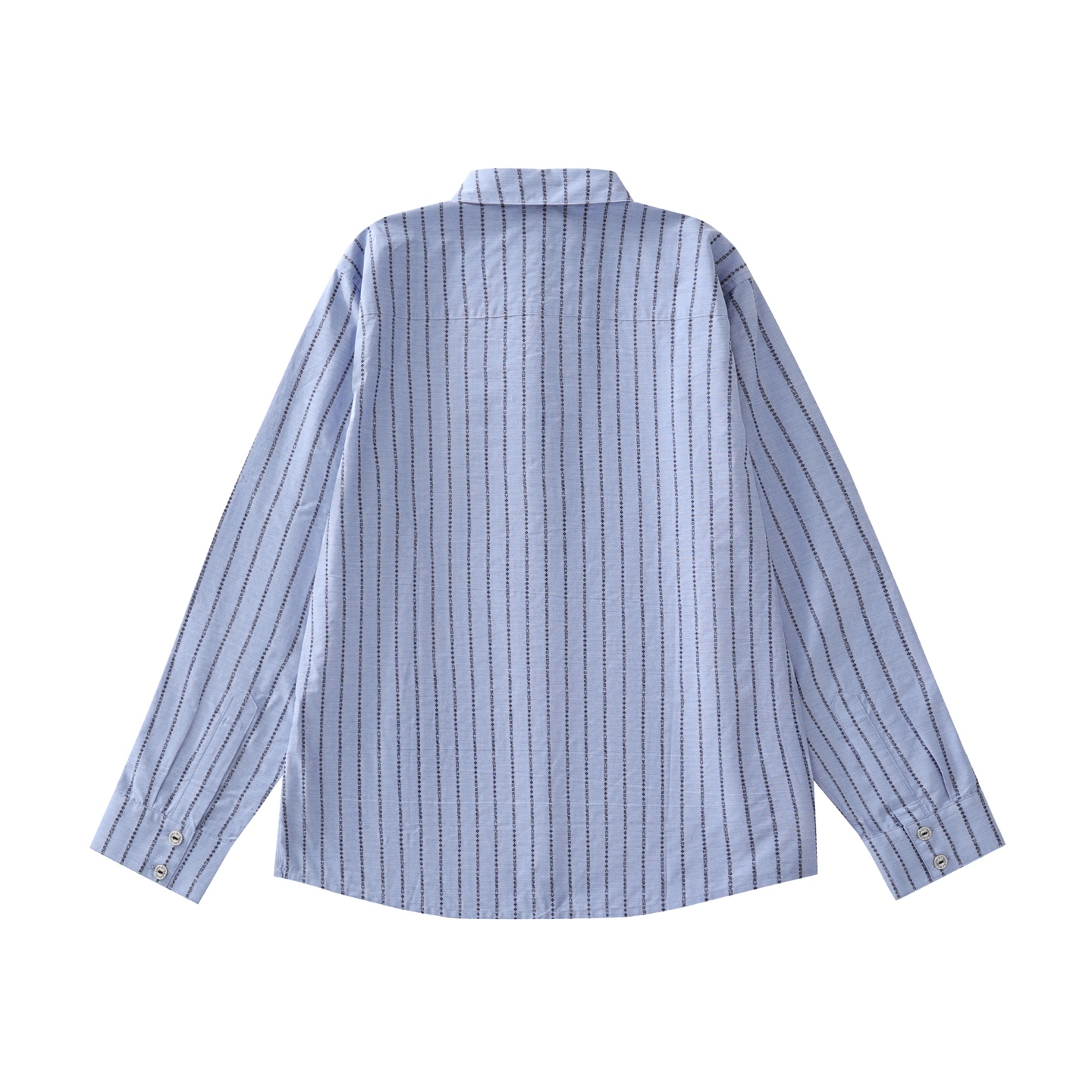 CH's new Sanskrit all-over print yarn-dyed shirt. Two colors and all sizes available. Original New York National Institute of Quality (purchased for 20,000). Custom-dyed yarn is made of 100-count double-ply yarn (minimum order 1000 meters). Crafted o