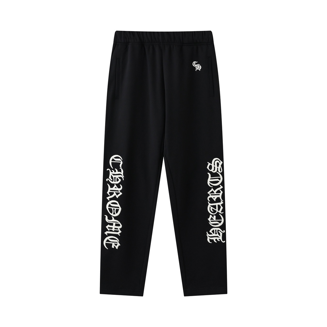CH's new embroidered fleece trousers are now available in all sizes. Made of 350g 100% cotton fleece, they are soft, comfortable, and feature a garment-washed finish. They boast imported TAJIMA machine-set embroidery, custom-made sterling silver curv
