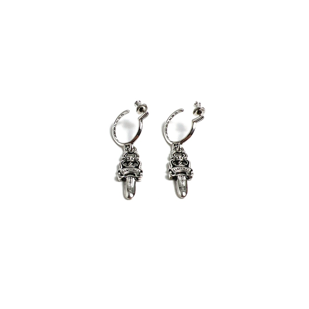 Chrome Hearts Large Hoop Sword Earrings