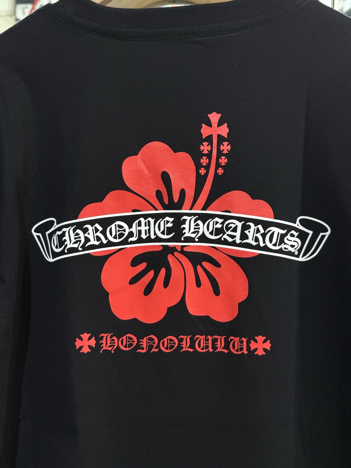 Chrome Hearts Hawaii Exclusive Black Long-Sleeve T-ShirtSize: S M L XL