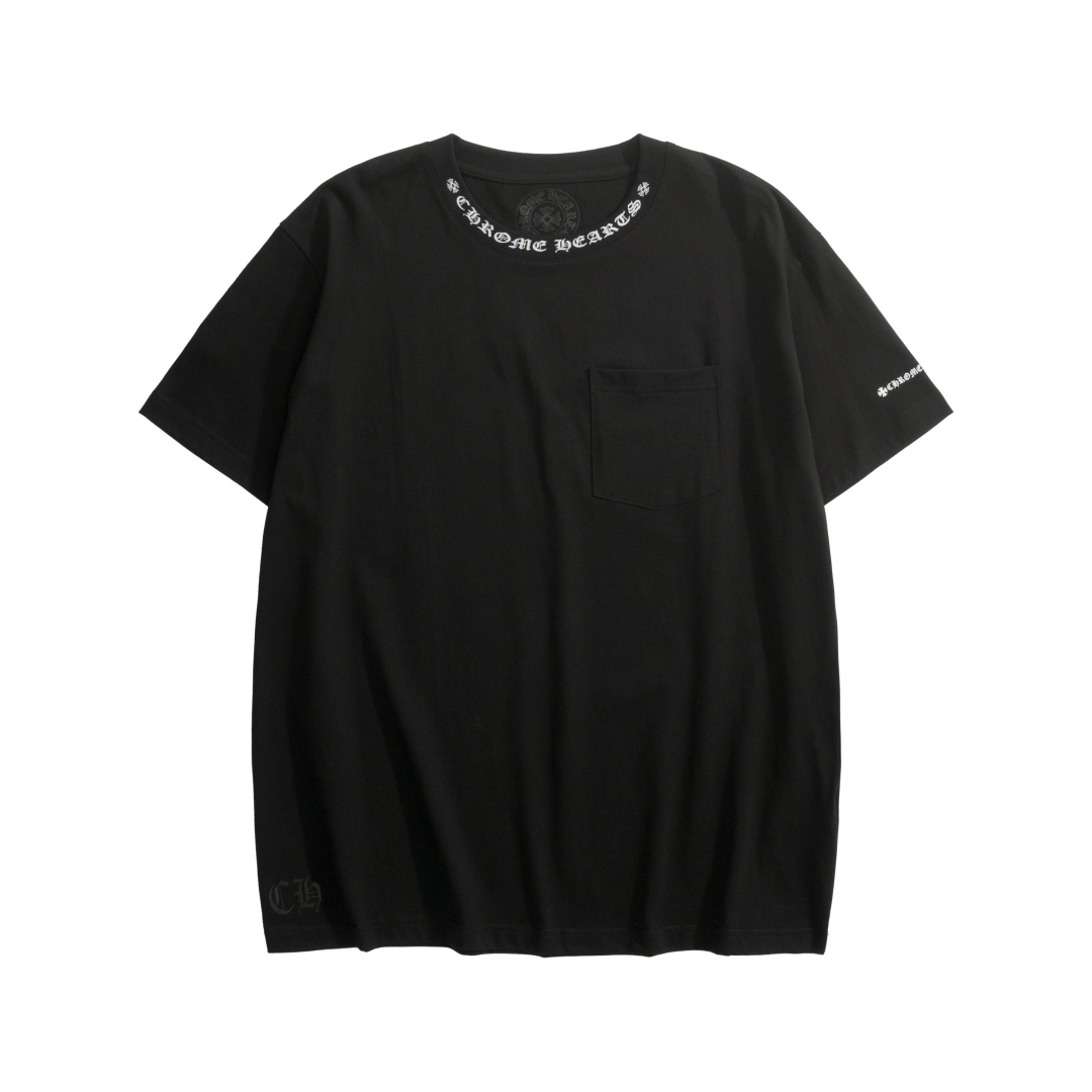 CH Sanskrit Short-Sleeve T-Shirt with Sanskrit Print on NecklinePure Cotton with Exclusive Printing TechnologyUnisex Loose Fit with Sanskrit Print on Neckline and CuffsDouble Stitching Reinforced NecklineSoft, Comfortable, and Breathable Fabric