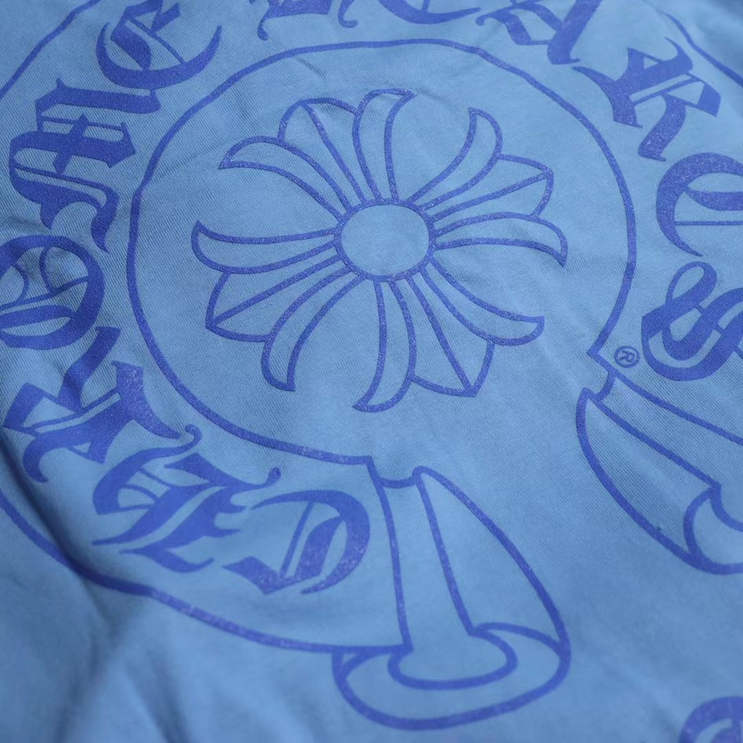 [New Arrival] New CH miami Miami Horseshoe Limited Edition Short-Sleeve T-Shirt. Retail price 5XXX. Custom-woven and dyed 26-count pure cotton, single-sided reactive dyeing, no color difference. Hand-printed with thermosetting oil. Limited edition T-