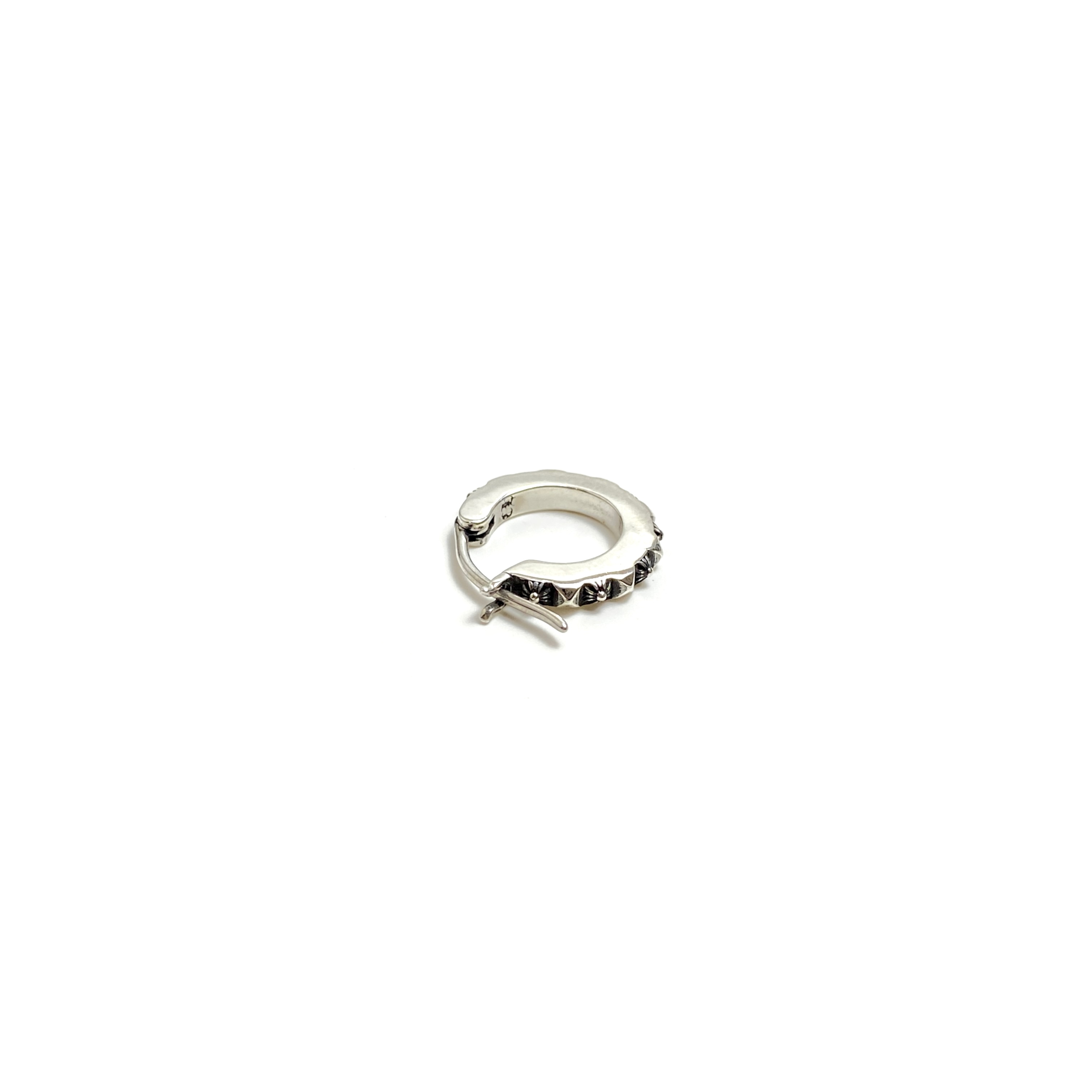Chrome Hearts Cross Rivet Half Hoop Earrings