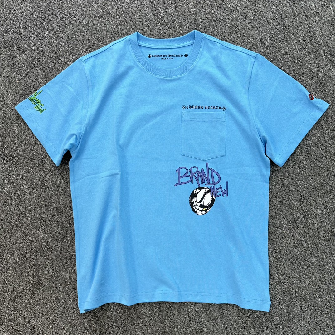 Chrome Hearts MattyBoy Limited Edition Short-Sleeve T-ShirtMade with custom-woven and dyed 240g fabric, relatively thick and consistent with the original material, unlike the thinner versions on the market. Details can be compared directly.Bulk s