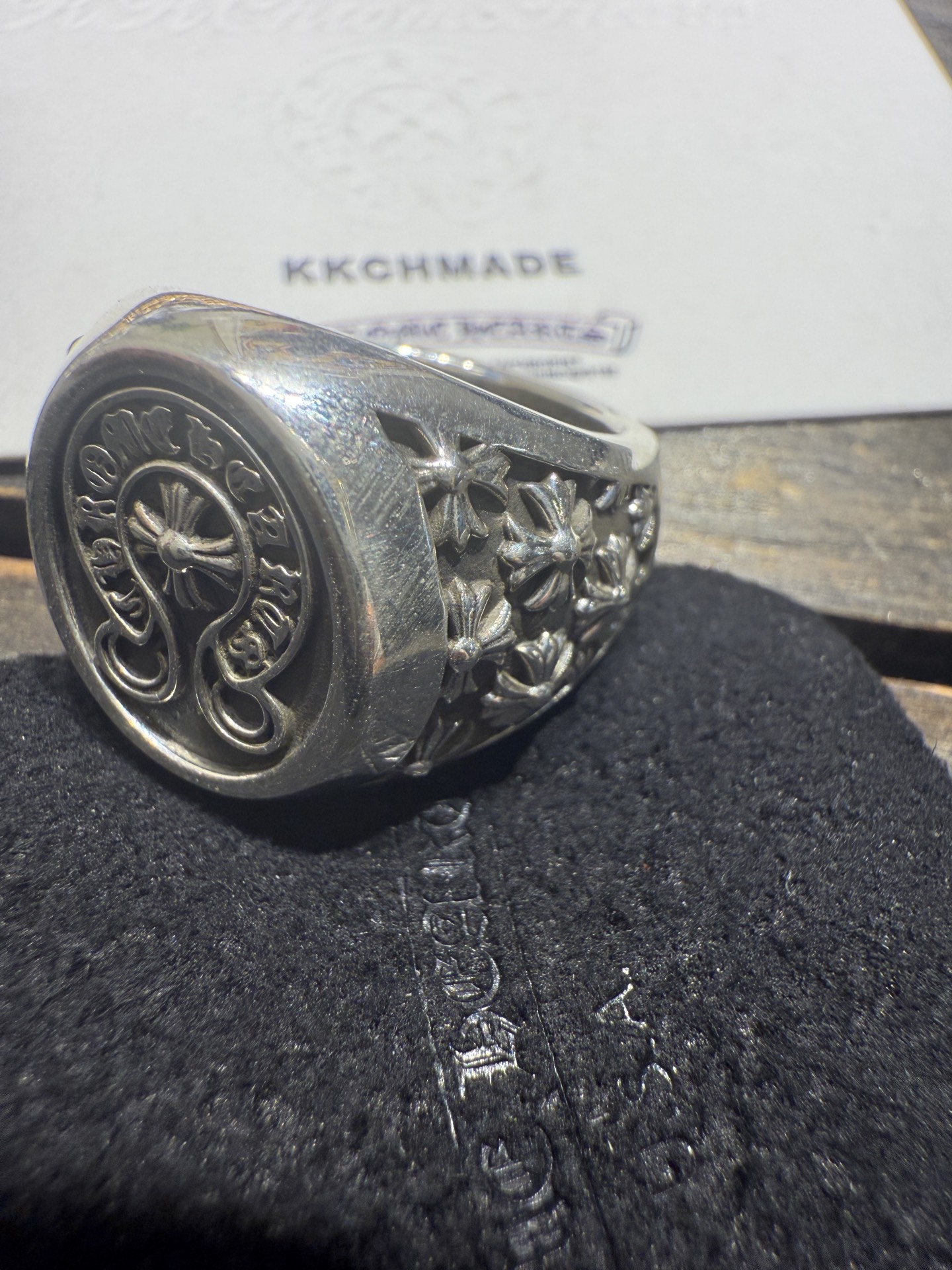 Full cross horseshoe stamp ring, all sizes in stock.