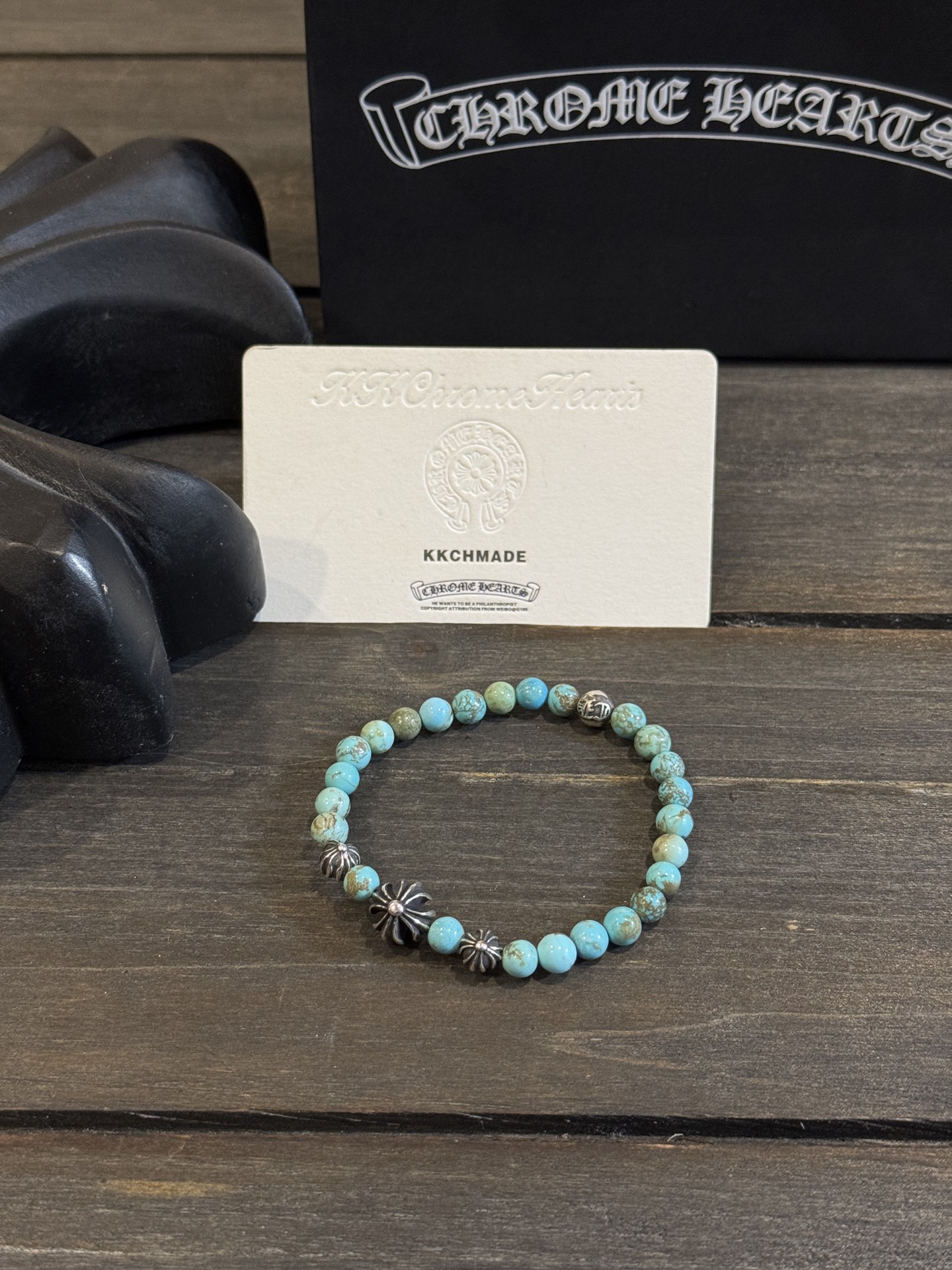 Customer order: 4-bead turquoise bracelet