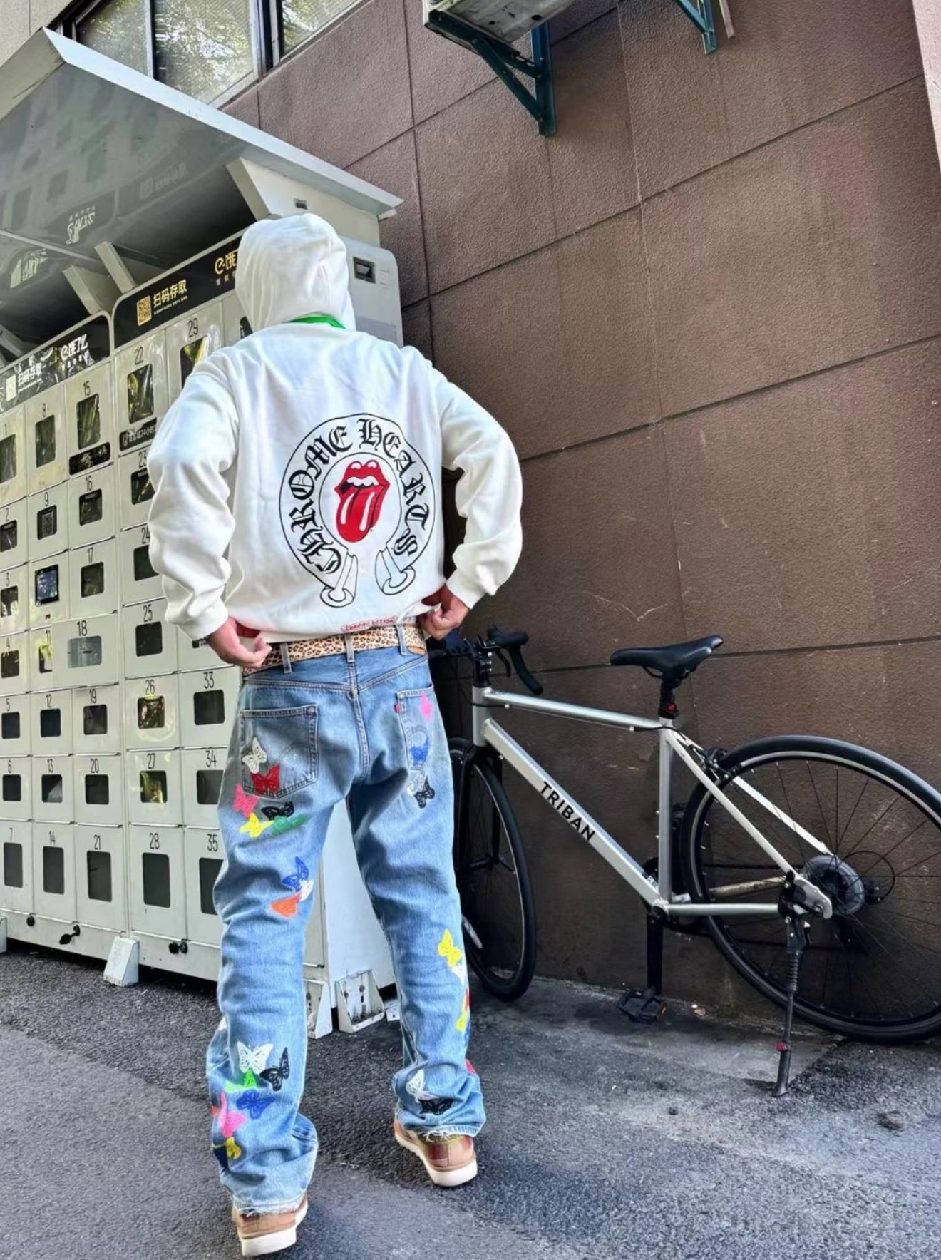 Chrome Hearts Rolling Stone Red Tongue Collaboration Zip-Up HoodieSizes: S M L XL