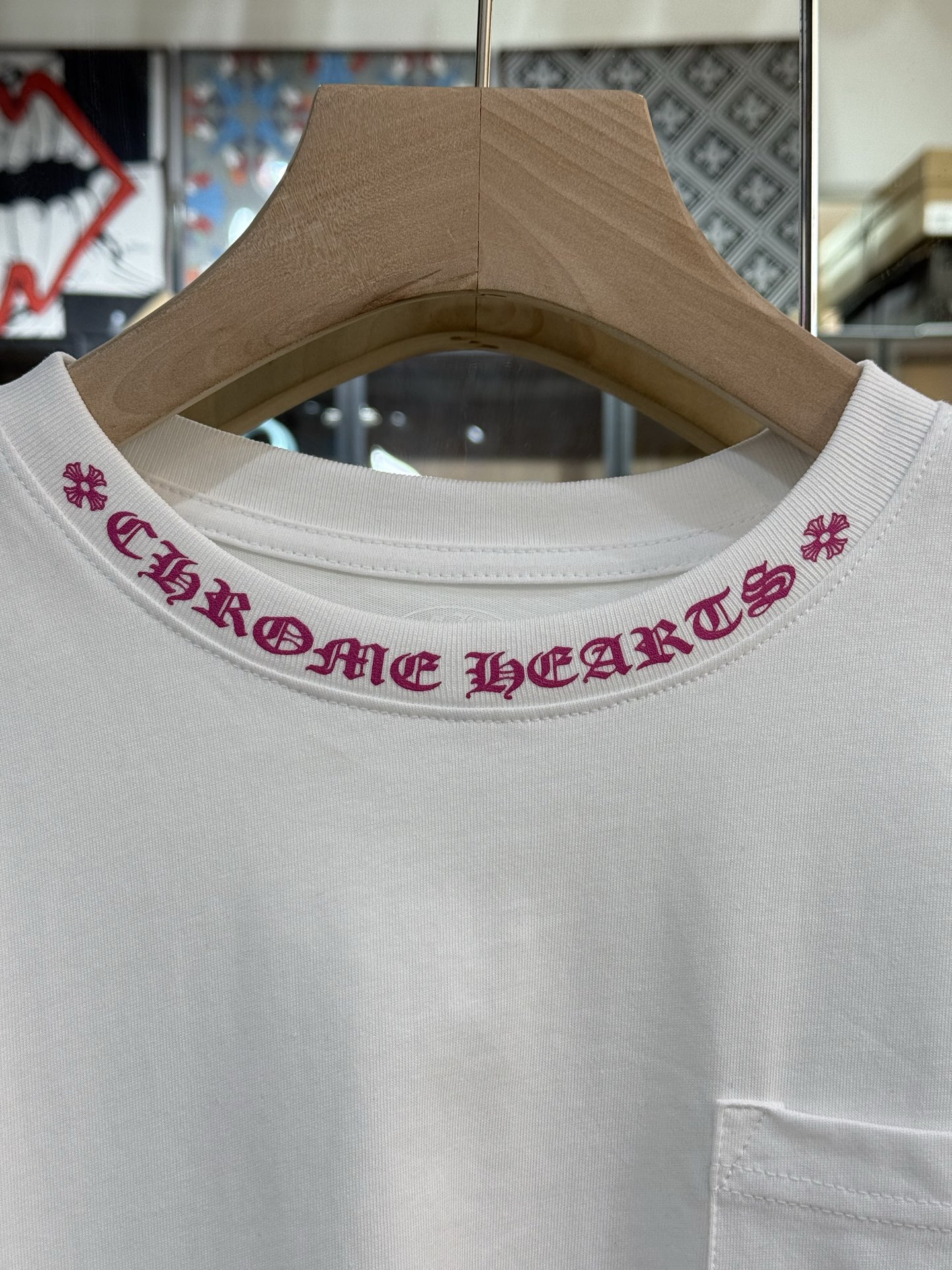 Chrome Hearts Long-Sleeve T-Shirt with Sanskrit Lettering on the Neckline and ArmsSizes: S M L XL XXL