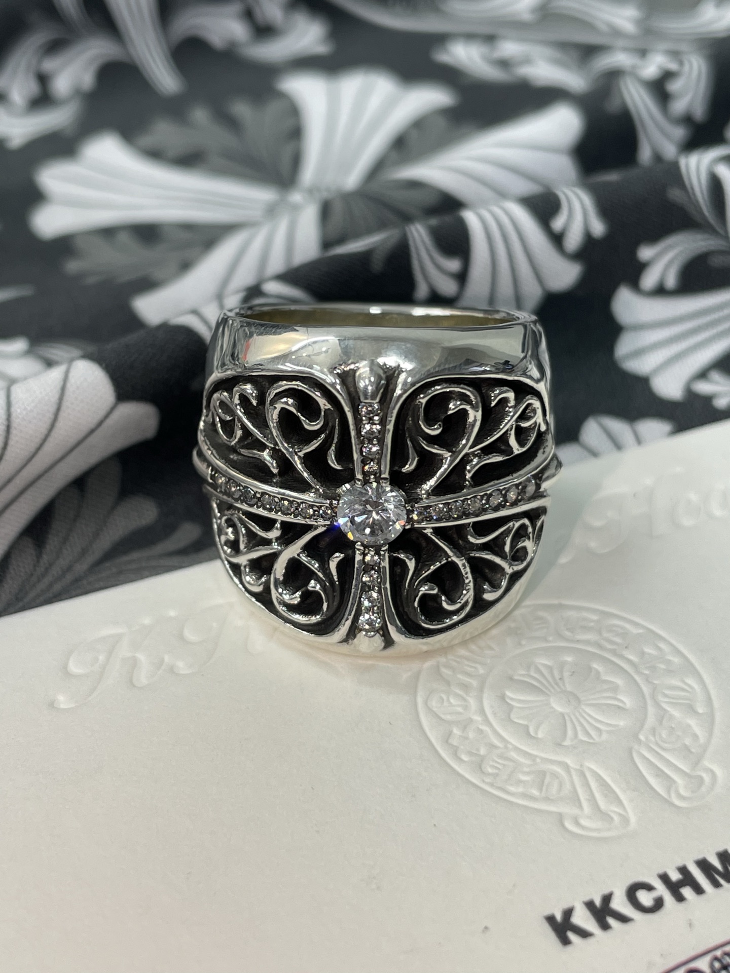 Customer order 🔝Vvs full diamond oval vine cross ring