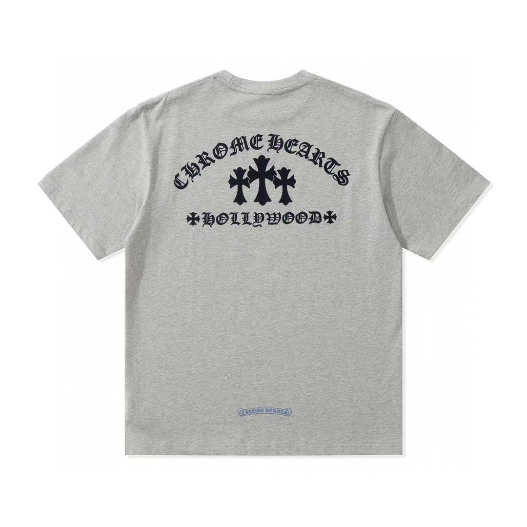 CH 25SS New Grey Flocked Short-Sleeve T-Shirt