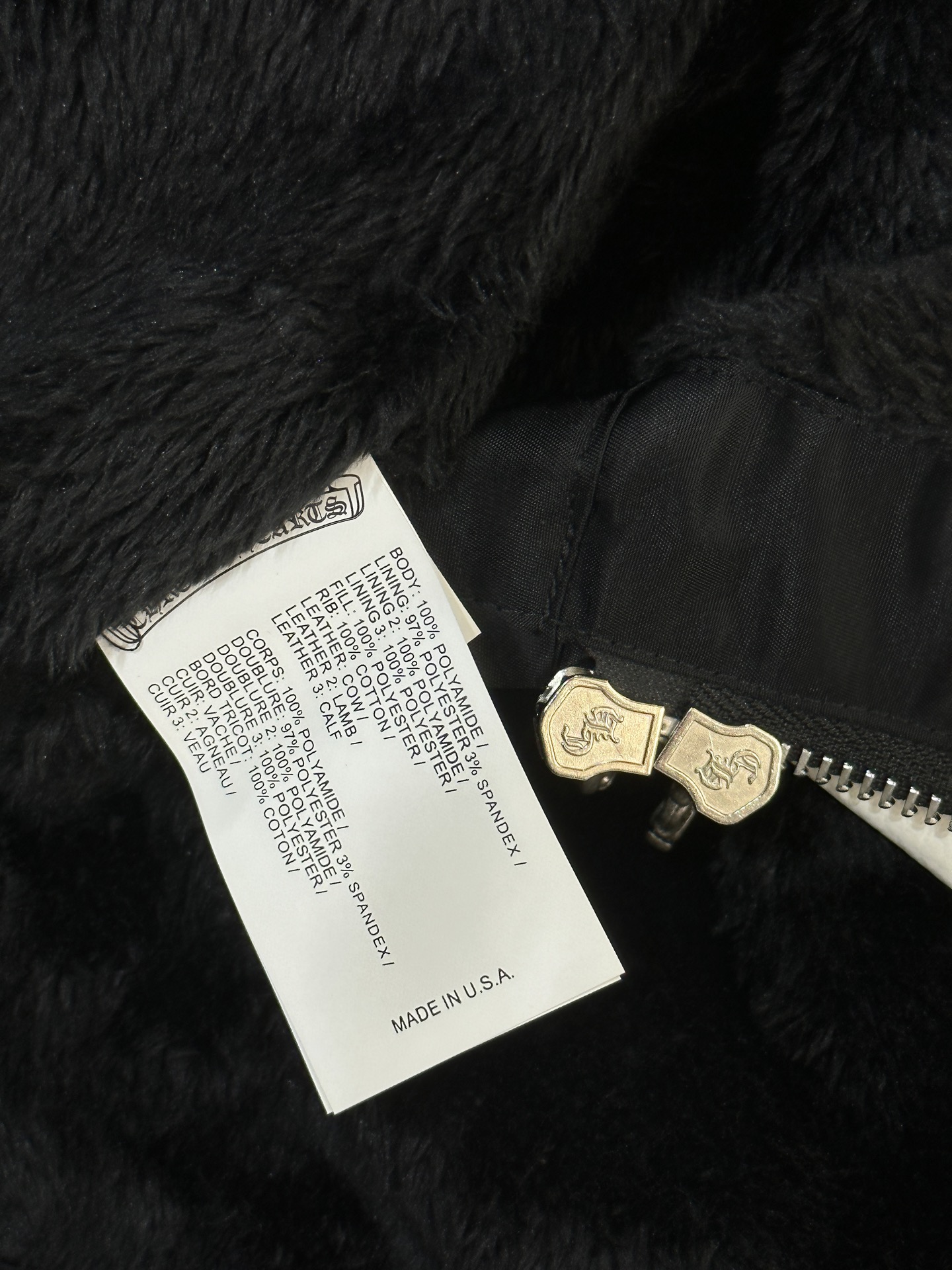 Chrome Hearts Black Cotton Jacket, New Style with Three-Cross PatchworkSize: S M L XL