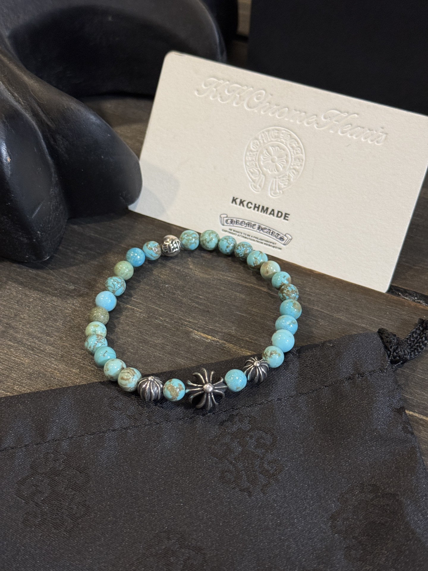 Customer order: 4-bead turquoise bracelet