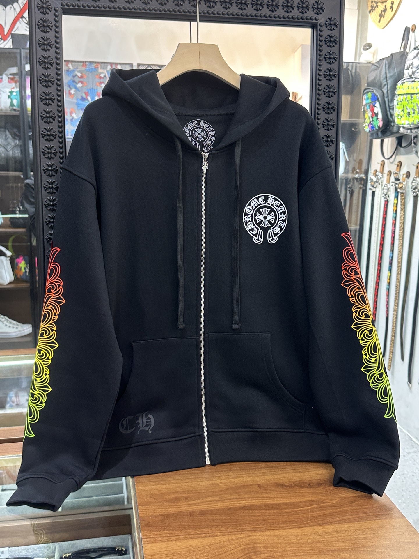 Chrome Hearts Double Floral Gradient Zip-Up HoodieSize: S M L XL
