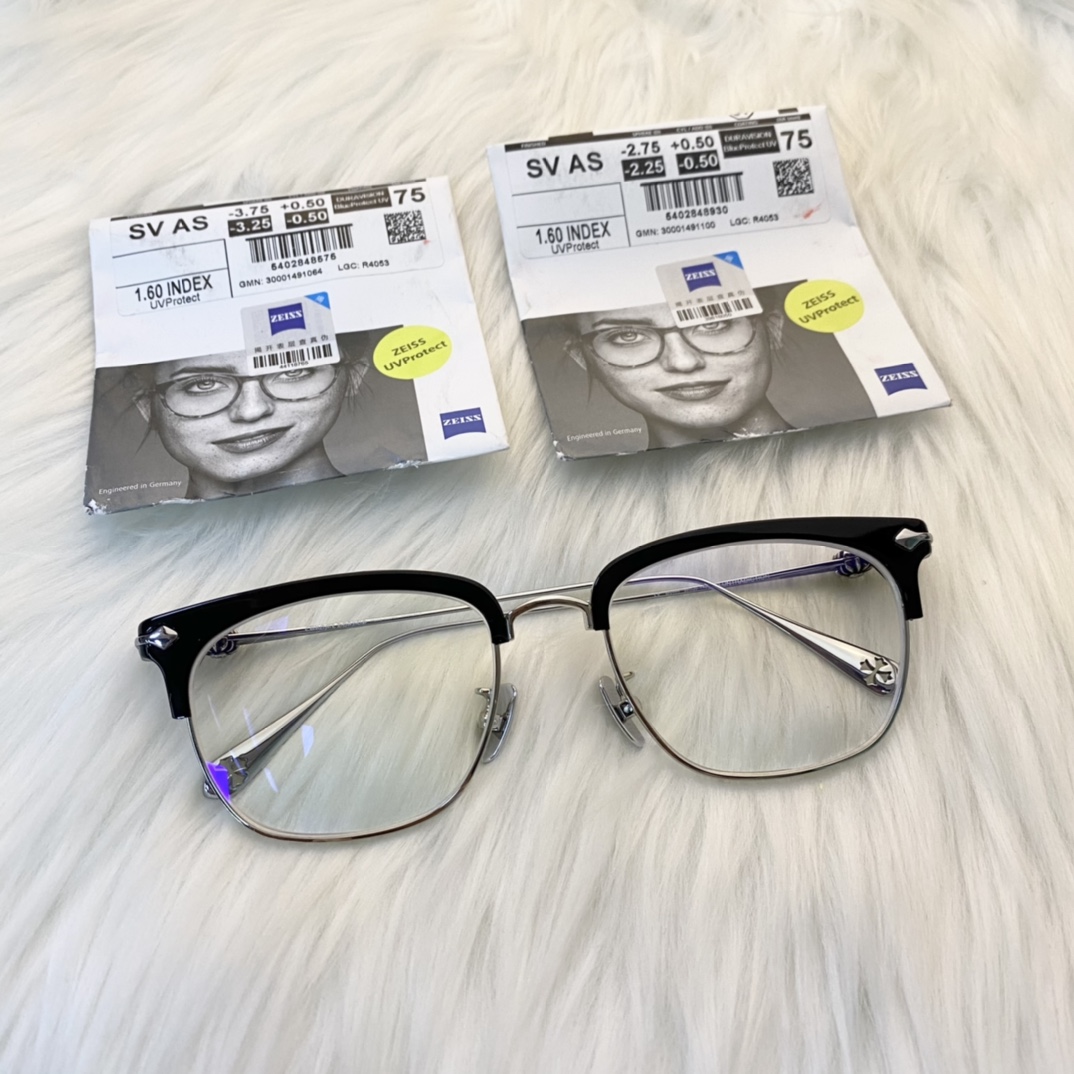 Chrome Hearts Black & Silver GlassesPure Titanium Frames, Available in Gold/SilverLikely the style worn by Xue Zhiqian, with Zeiss anti-blue light lenses