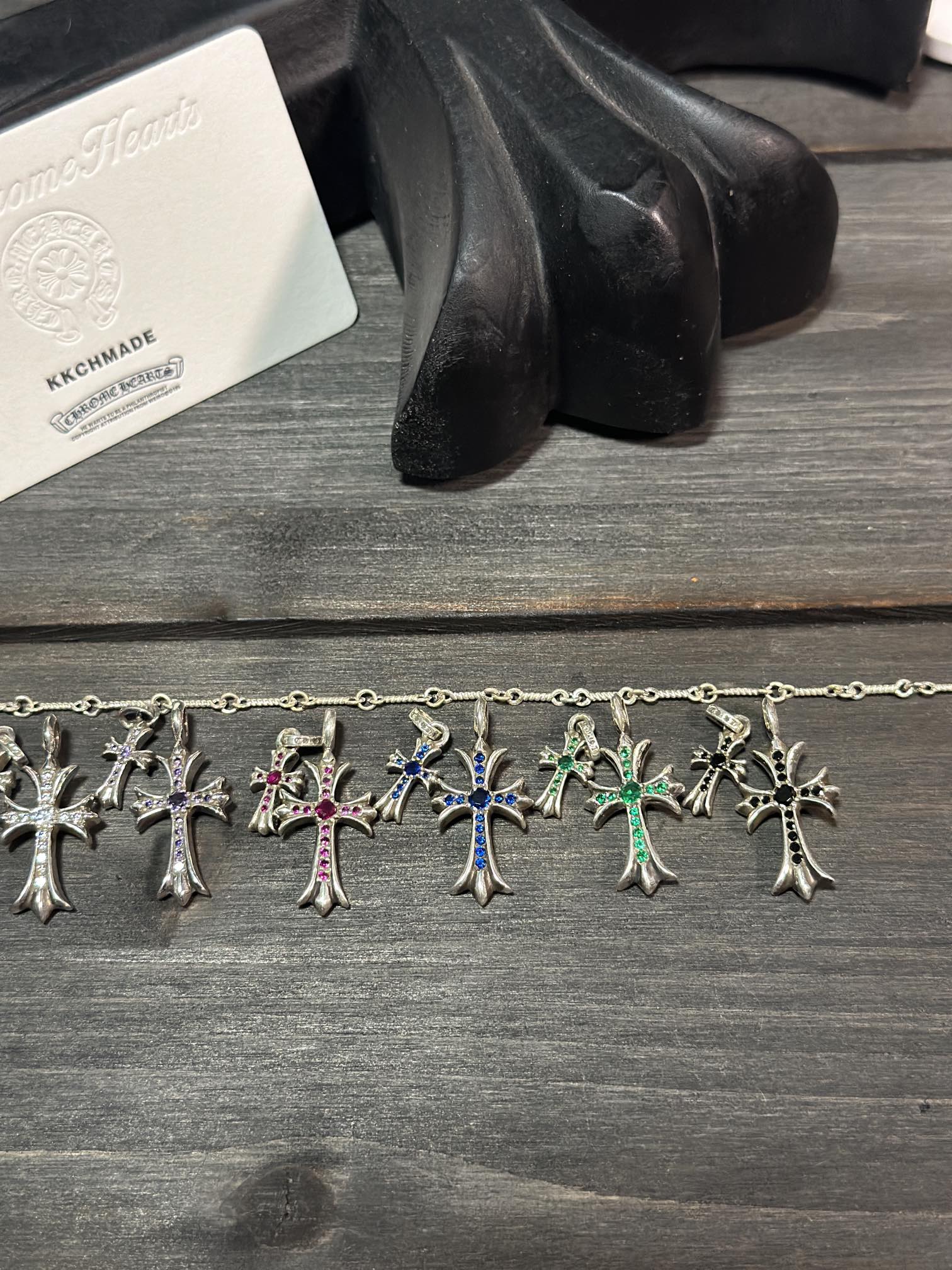 Exclusive Sterling Silver Diamond Double Cross 💎Hot Selling Item, Top Quality in China, Bar NoneWear it Out Without Feeling Embarrassment, Outshines Counterfeits, Welcome to Appreciate