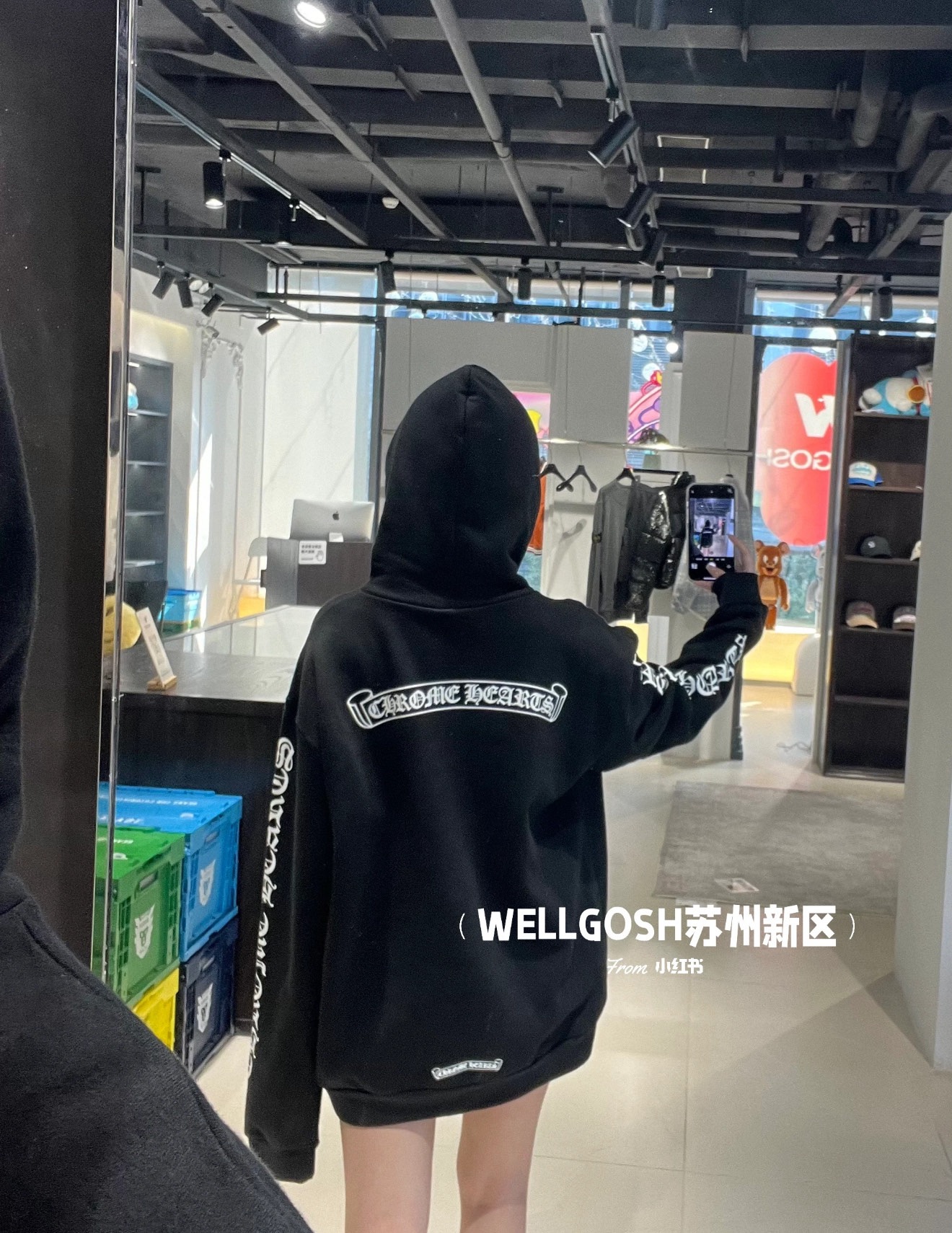 Chrome Hearts Black Zip-Up Jacket with Sanskrit LogoSize: S M L XL