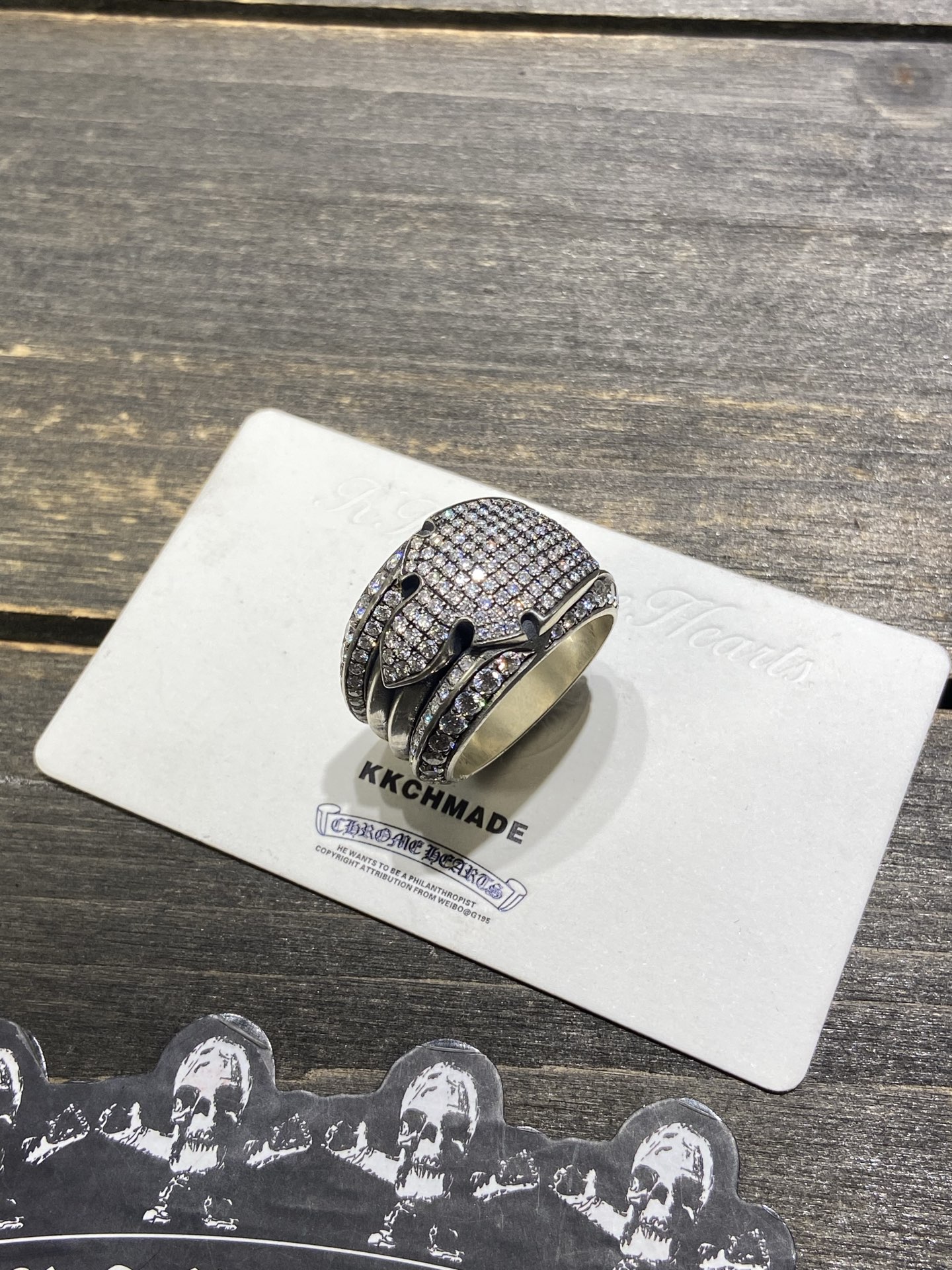 Custom-made for clients 💎VVS full diamond settingSterling silver flame ring