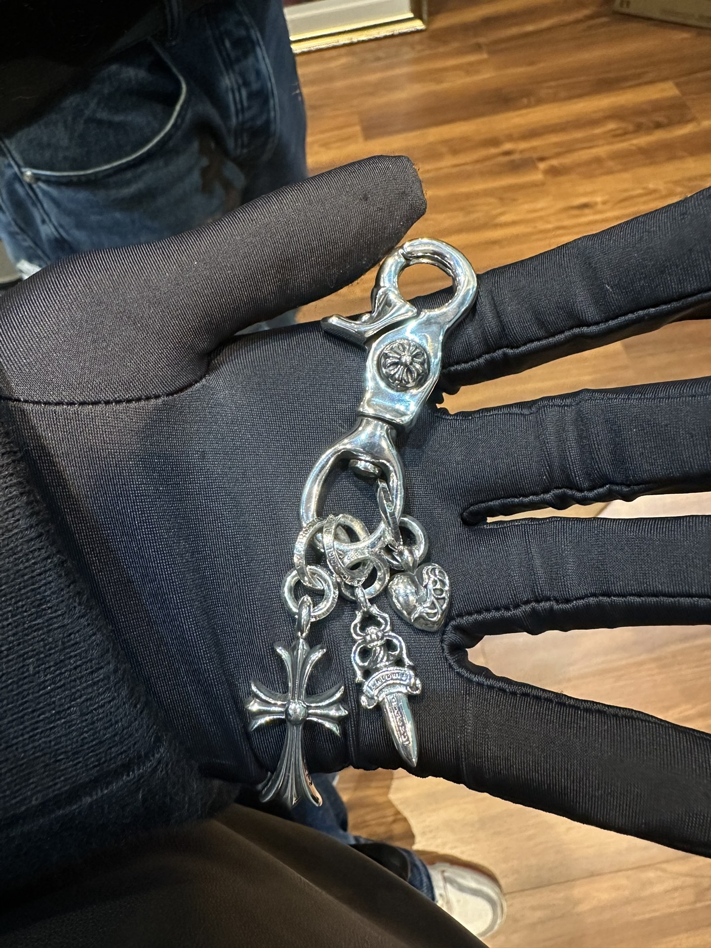 Limited stock available. Rare three-pendant keychain.