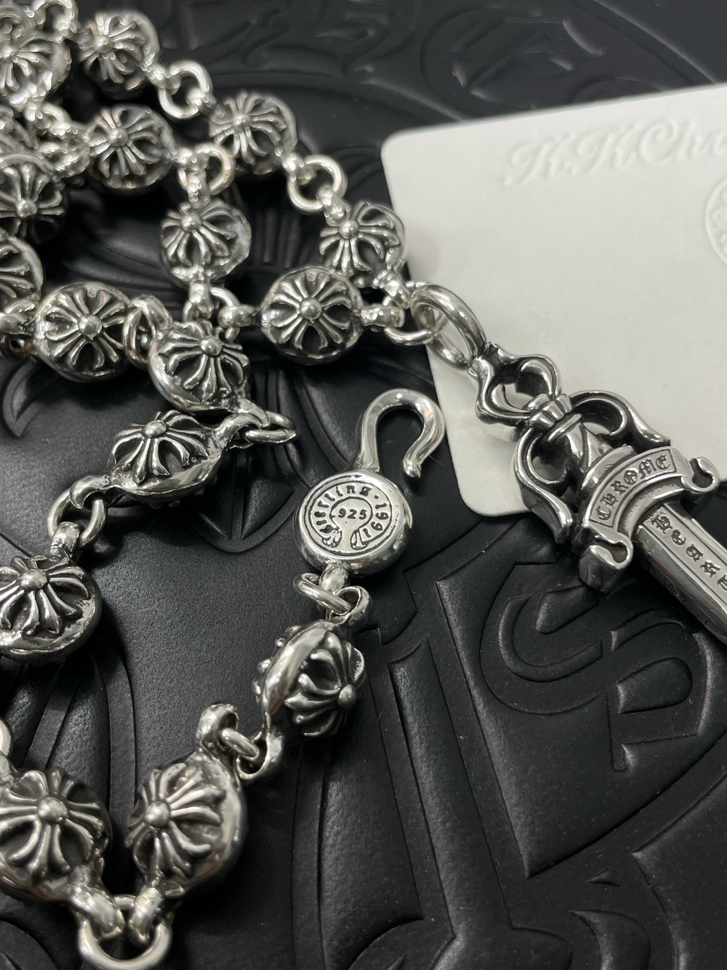 Customer order: Cross-shaped floral ball, sword binding chain