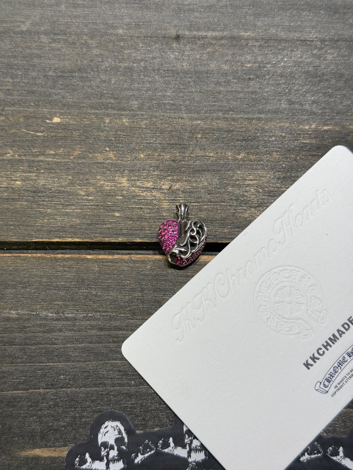 Customer order 🔝 Red diamond heart vine pendant