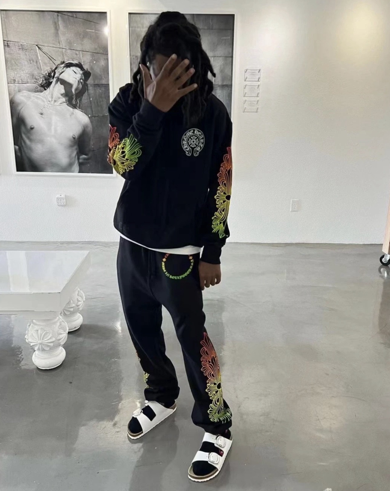 Chrome Hearts Double Floral Gradient Zip-Up HoodieSize: S M L XL