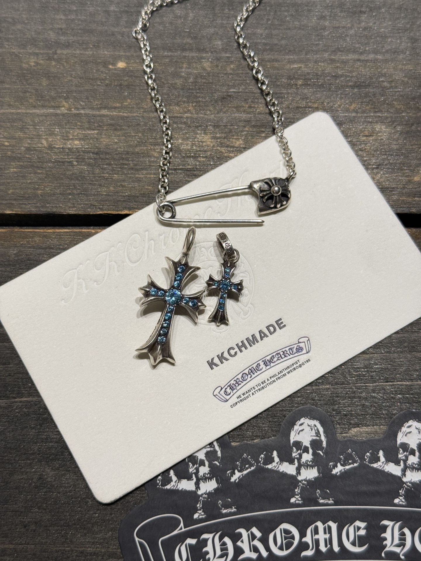 925 Sterling Silver, Aquamarine Blue, Double Cross Inlay, Top-Tier Setting and Engraving Details – Outperforming All Others on the Market, the Best in China, Bar None