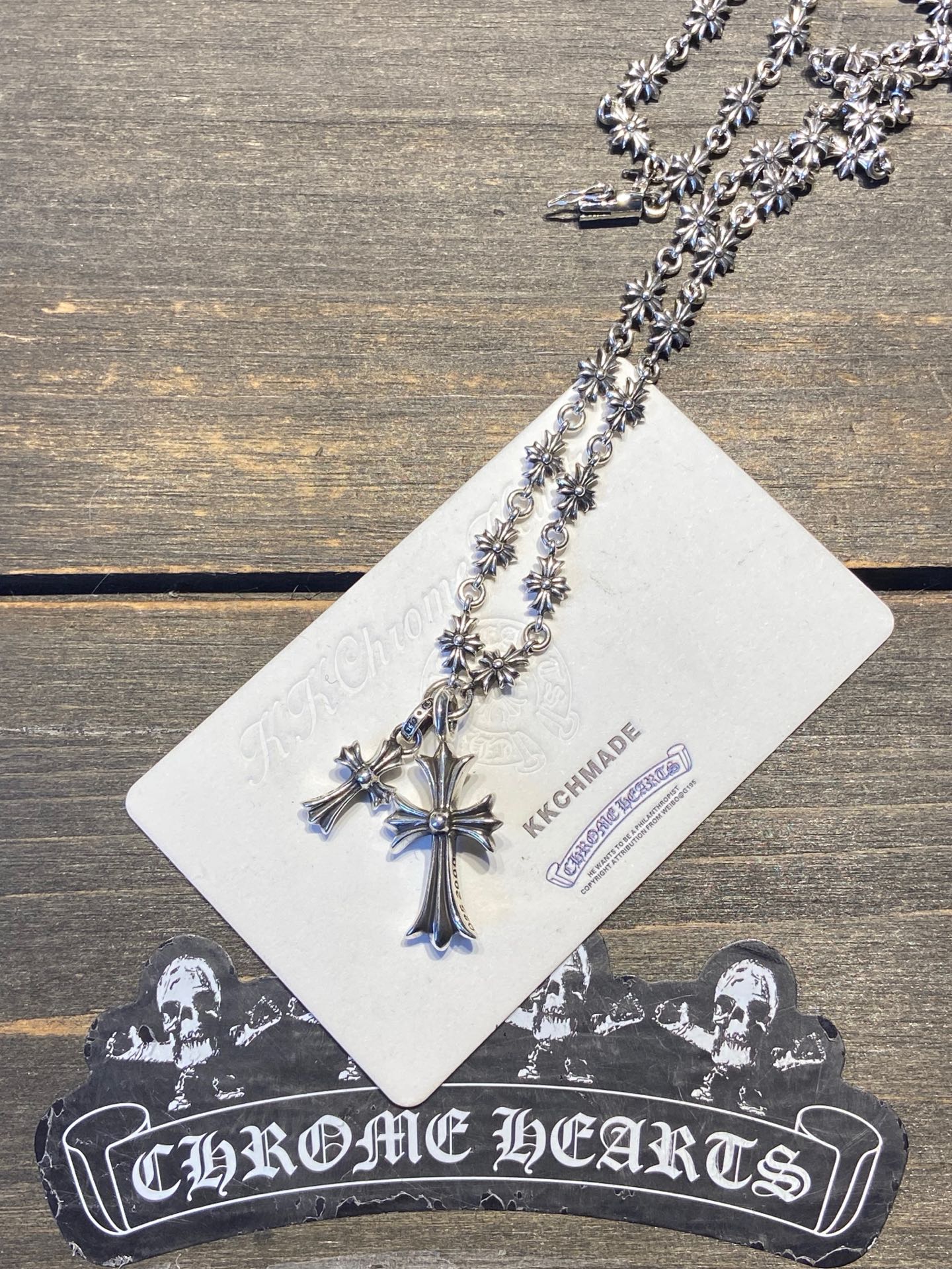 Customer order 🔝Tiny BBF double cross binding cross flower chain