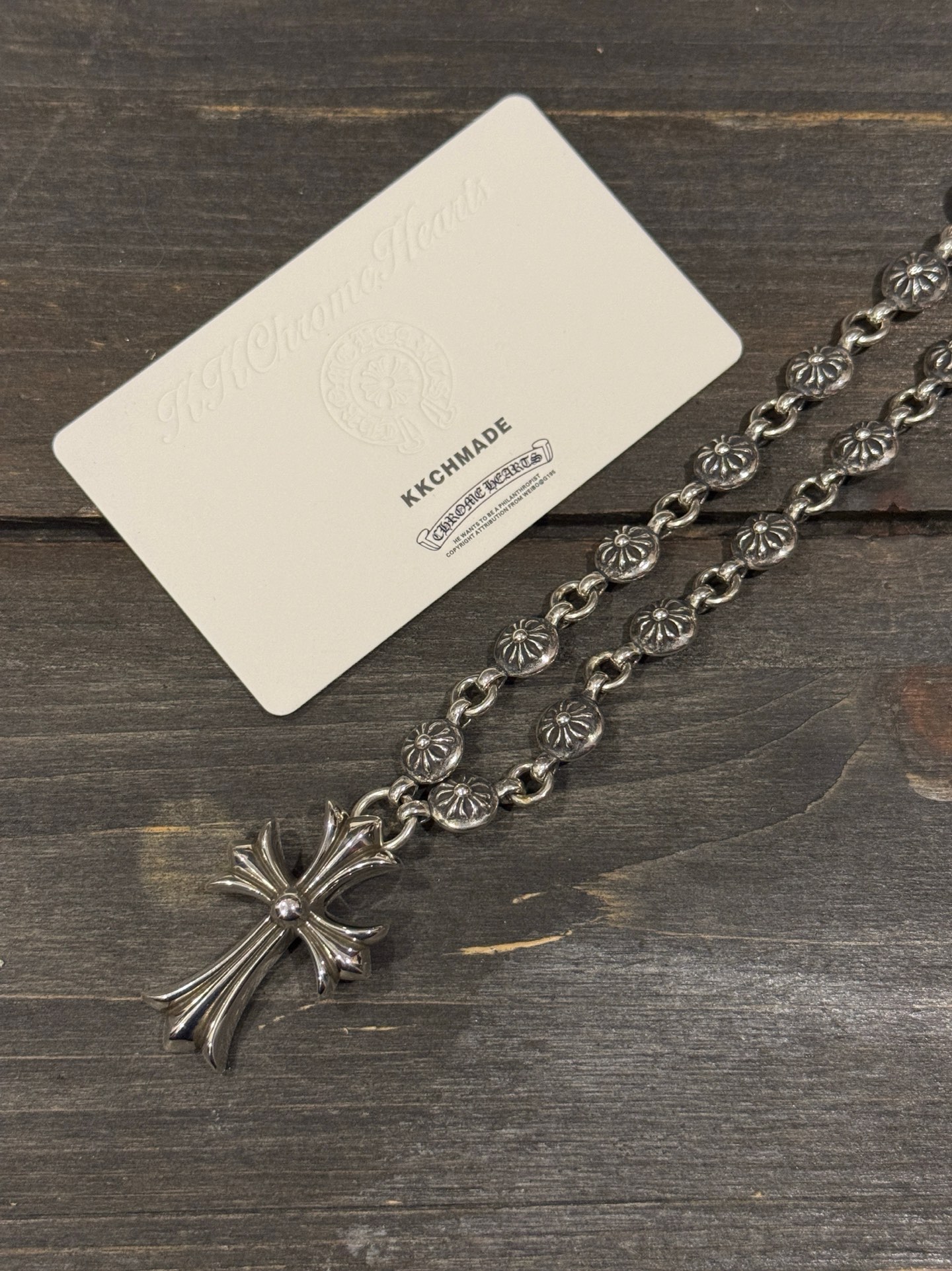 Customer order 🔝 Water drop cross flower ball binding chain, super heavy weight