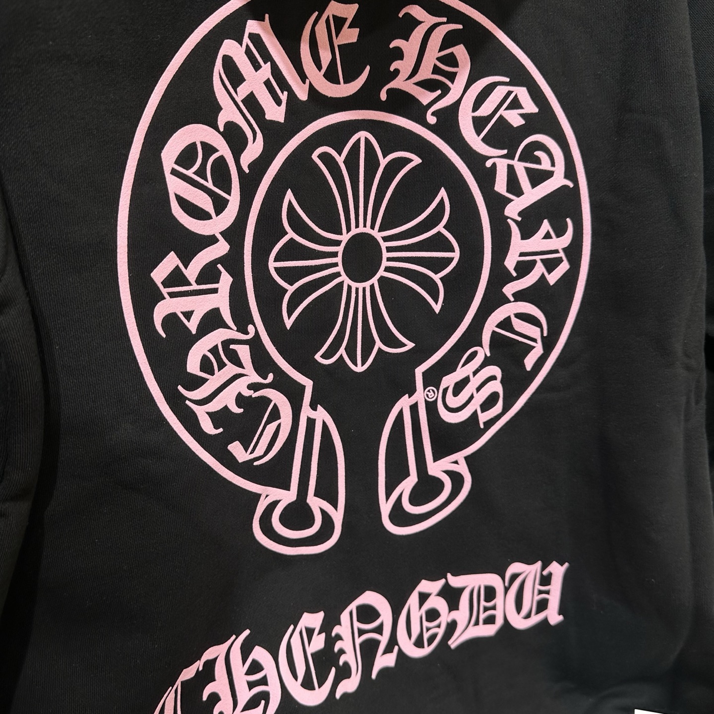 Chrome Hearts Chengdu Exclusive Pink Horseshoe Zipper SweatshirtSize: S M L XL