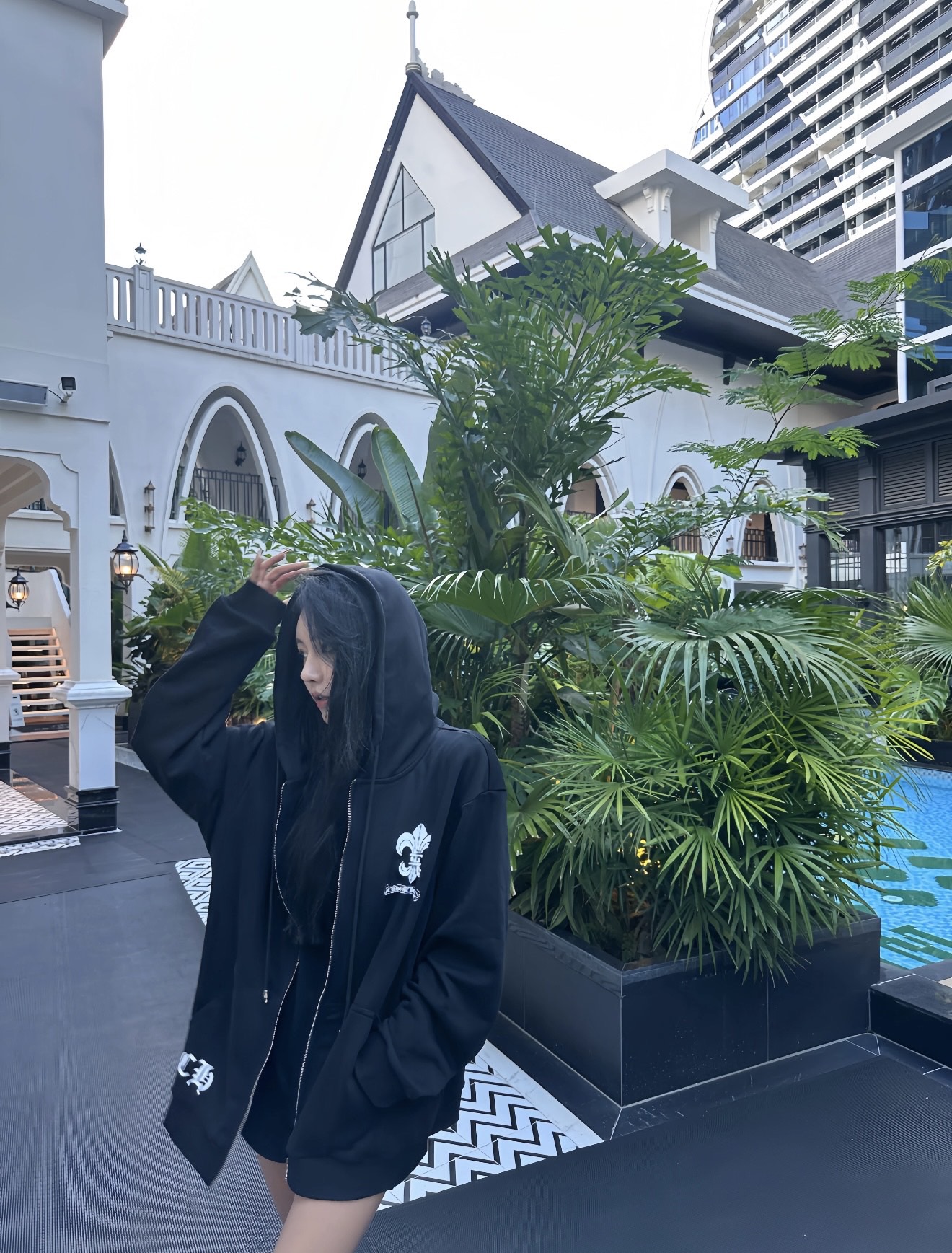 Chrome Hearts Scout Scroll Print Zip-Up HoodieSize: S M L XL