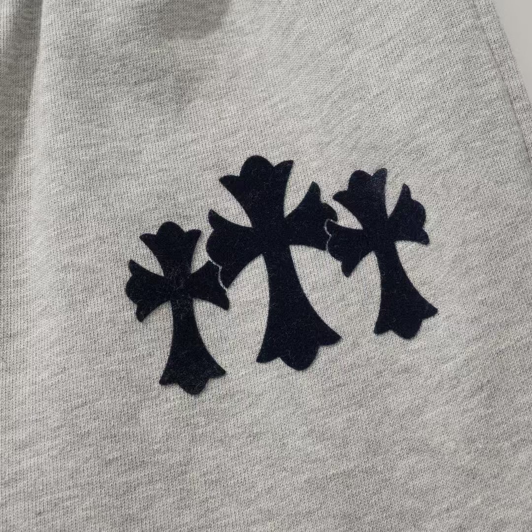 CH 25SS New Grey Flocked Long Sweatpants