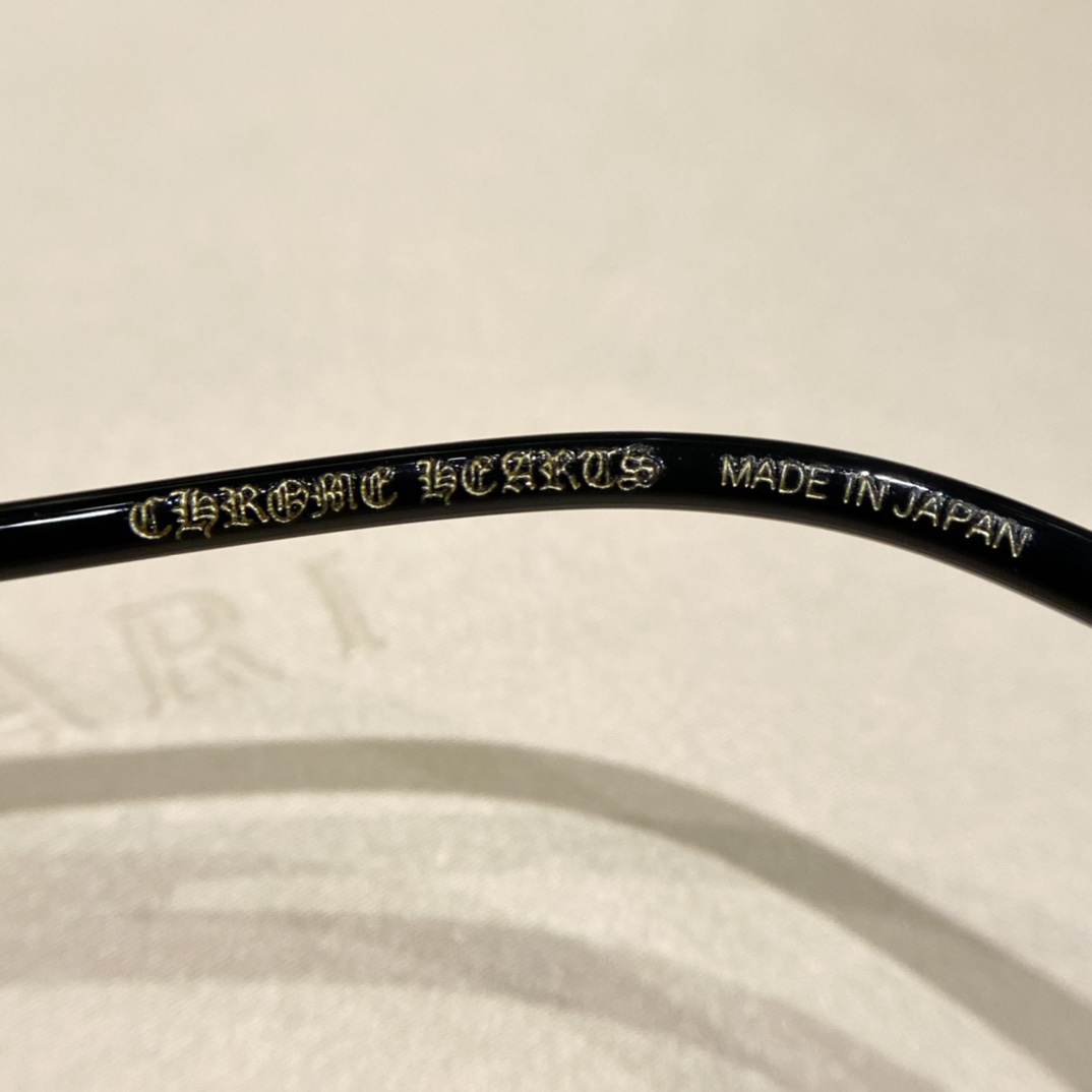 Chrome Hearts BUBBA II-A Black & Gold Limited Edition EyewearOriginal Top-Tier Version with Silver Accessories 1:1