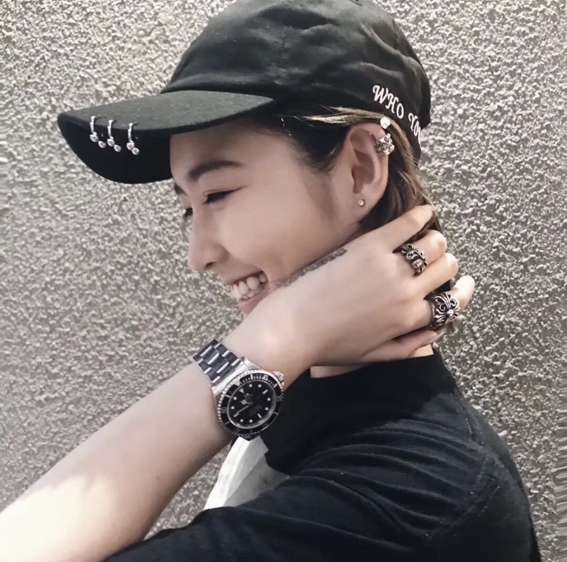 Chrome Hearts Cross Flower Ear Clip