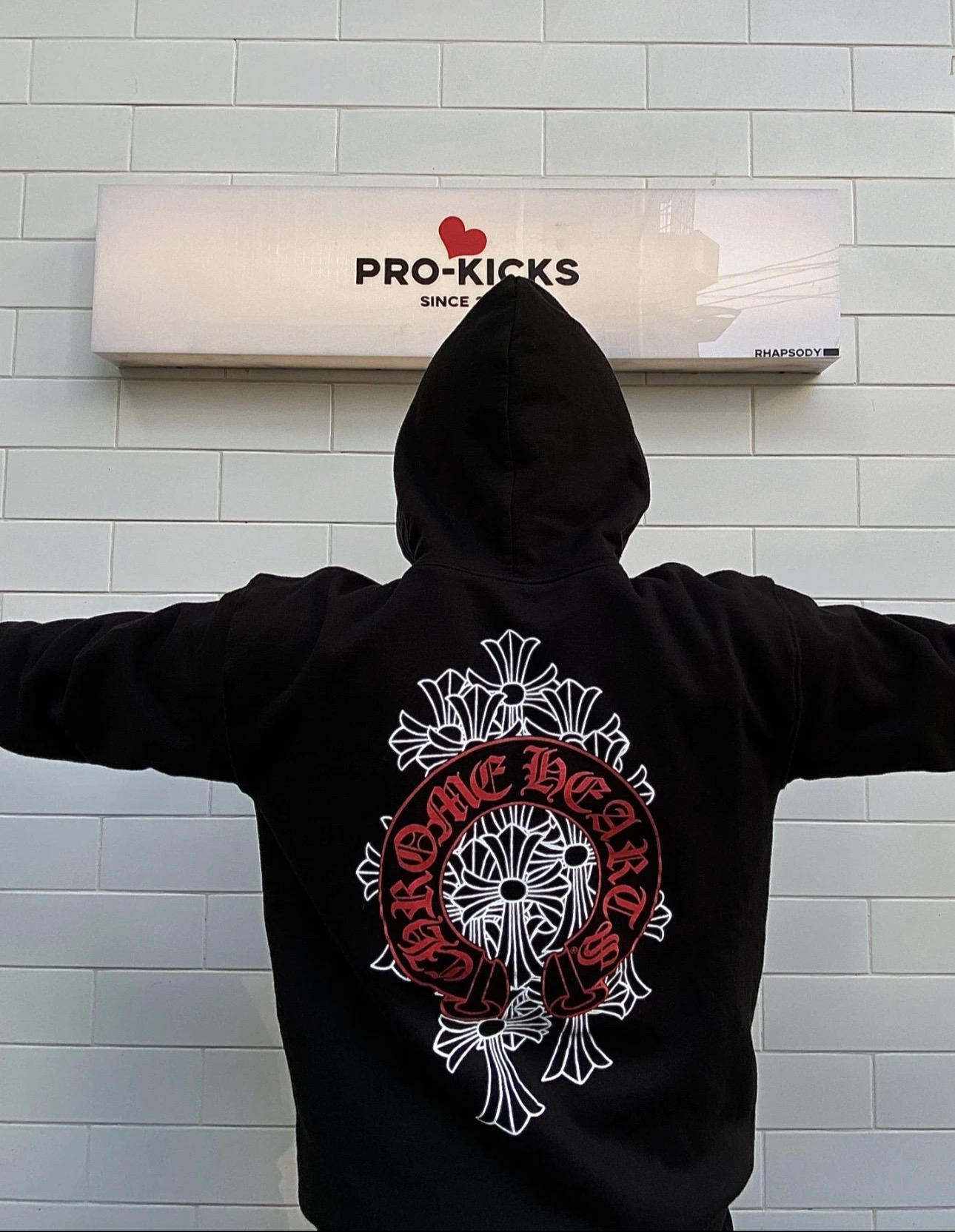 Chrome Hearts Red Horseshoe Phantom Cross Print Zip-Up Sweatshirt JacketSize: S M L XL