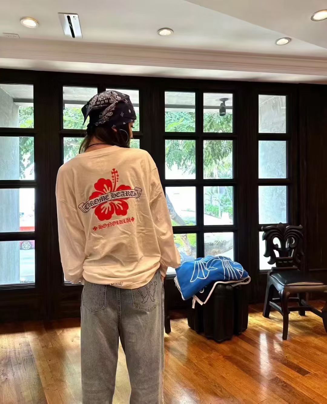 Chrome Hearts Hawaii Limited Edition White Long-Sleeve T-ShirtSize: S M L XL