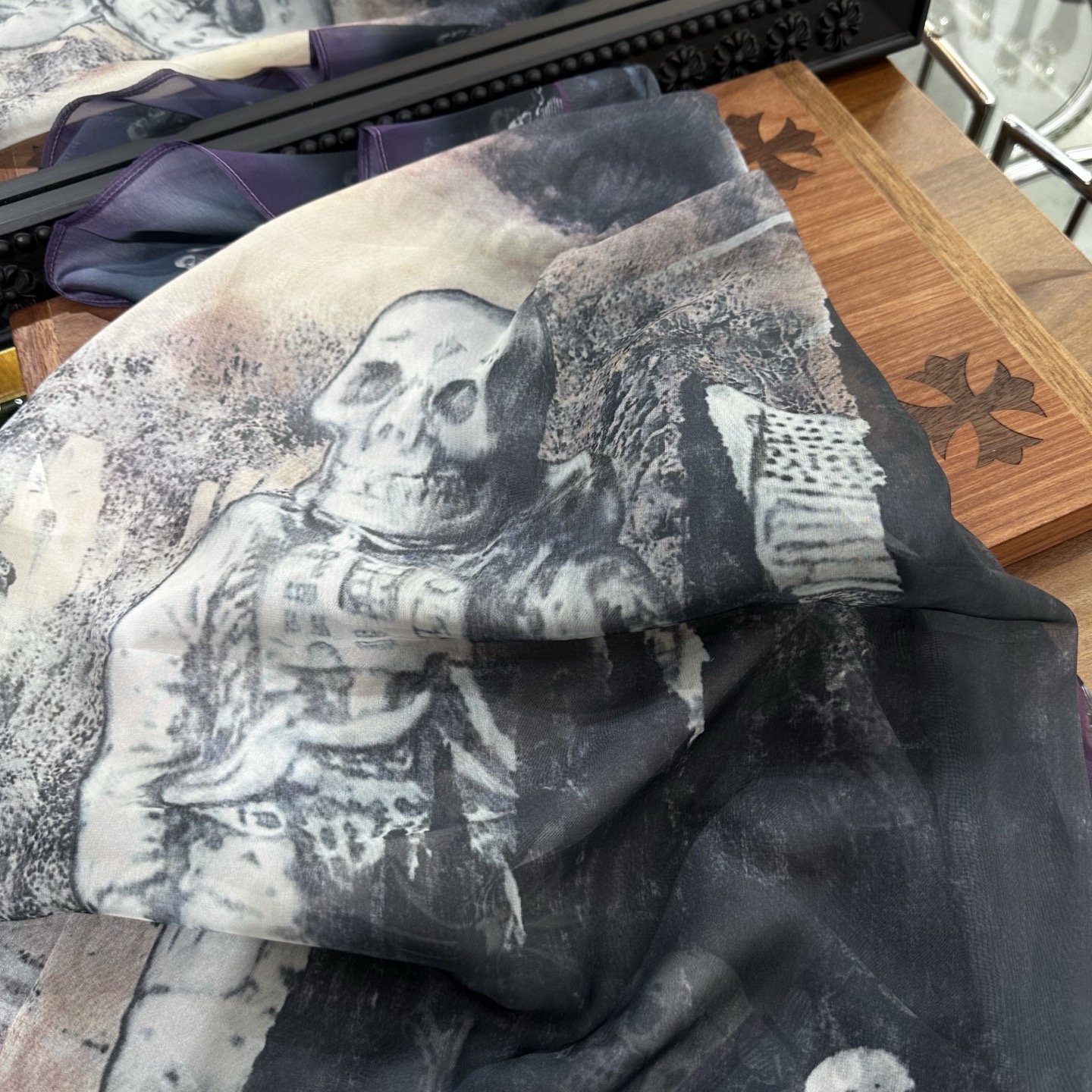 Exclusive Limited Edition Ch✖️Foti Skull Head Scarf/Silk Scarf/Shoulder