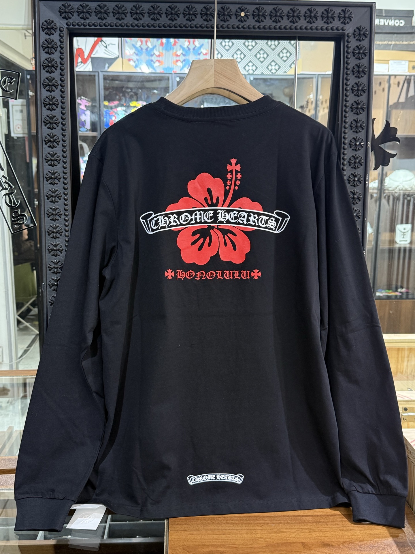 Chrome Hearts Hawaii Exclusive Black Long-Sleeve T-ShirtSize: S M L XL