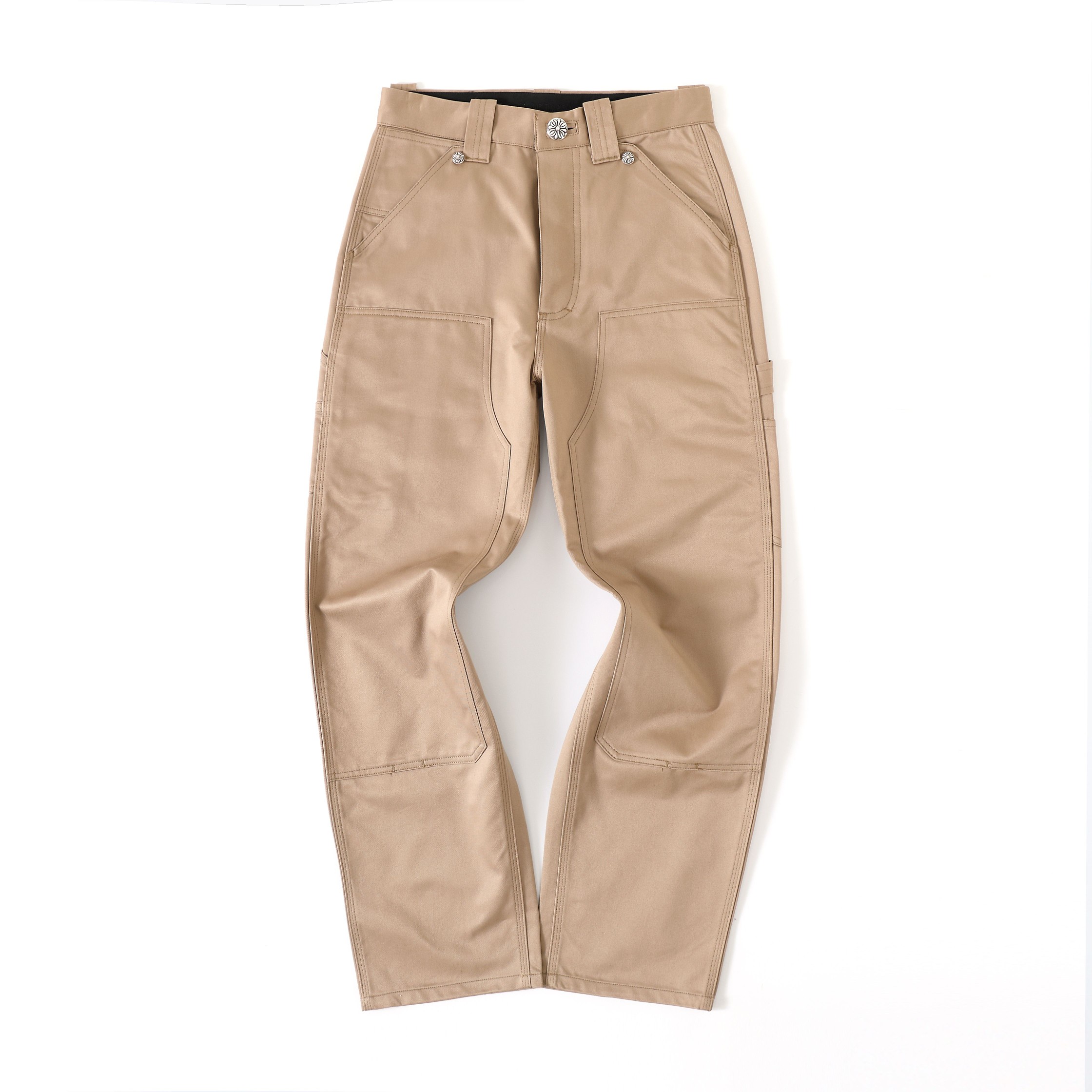CH khaki cargo pants sole panel. The fabric is exactly the same as the previous khaki checkered pants, but the cumbersome cross pattern has been removed, making them easier to wear.