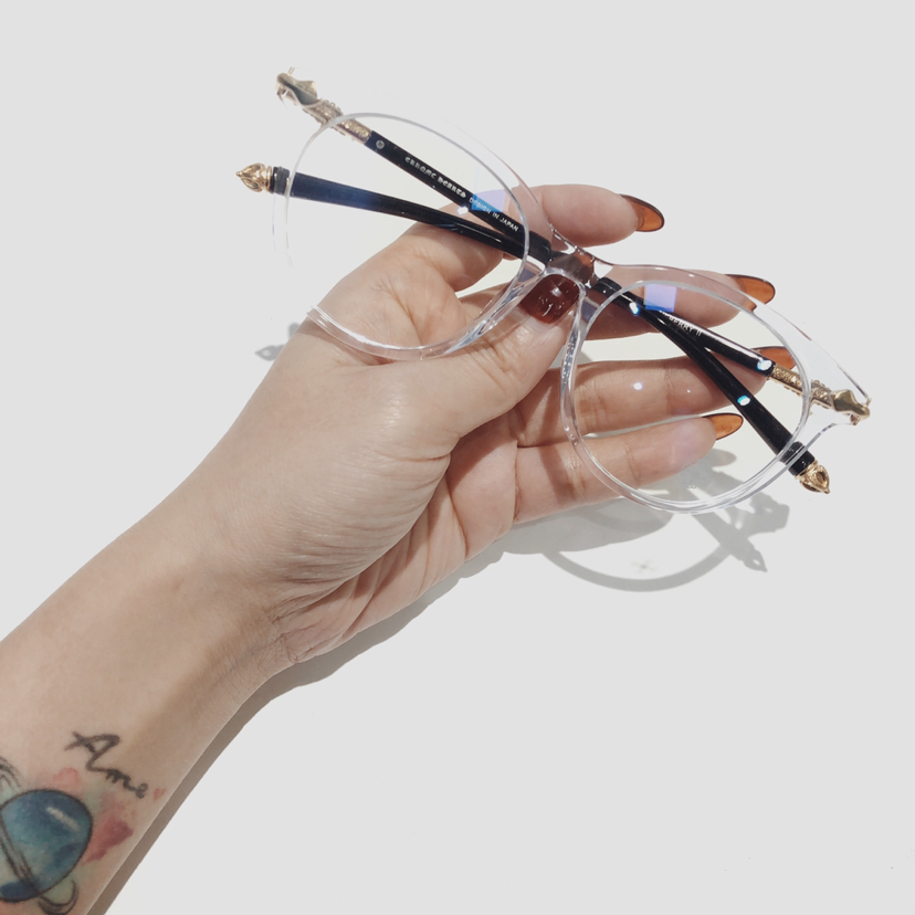 KKChromeHearts Black/Clear Bestselling GlassesLens Width 53mm, Bridge 18mm, Height 50mm, Total Width 145mm, Temple Width 145mm