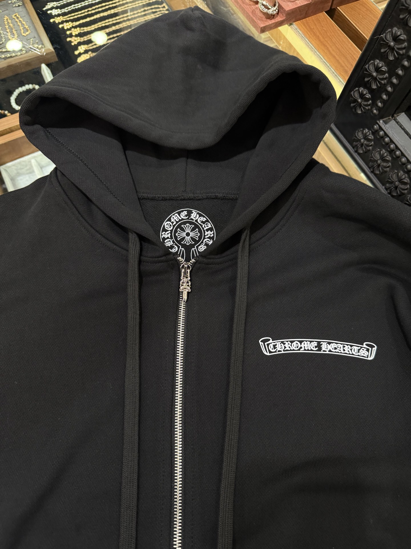 Chrome Hearts Aspen Limited Edition Graffiti Scroll Floral Sleeve Zipper HoodieSize: S M L XL