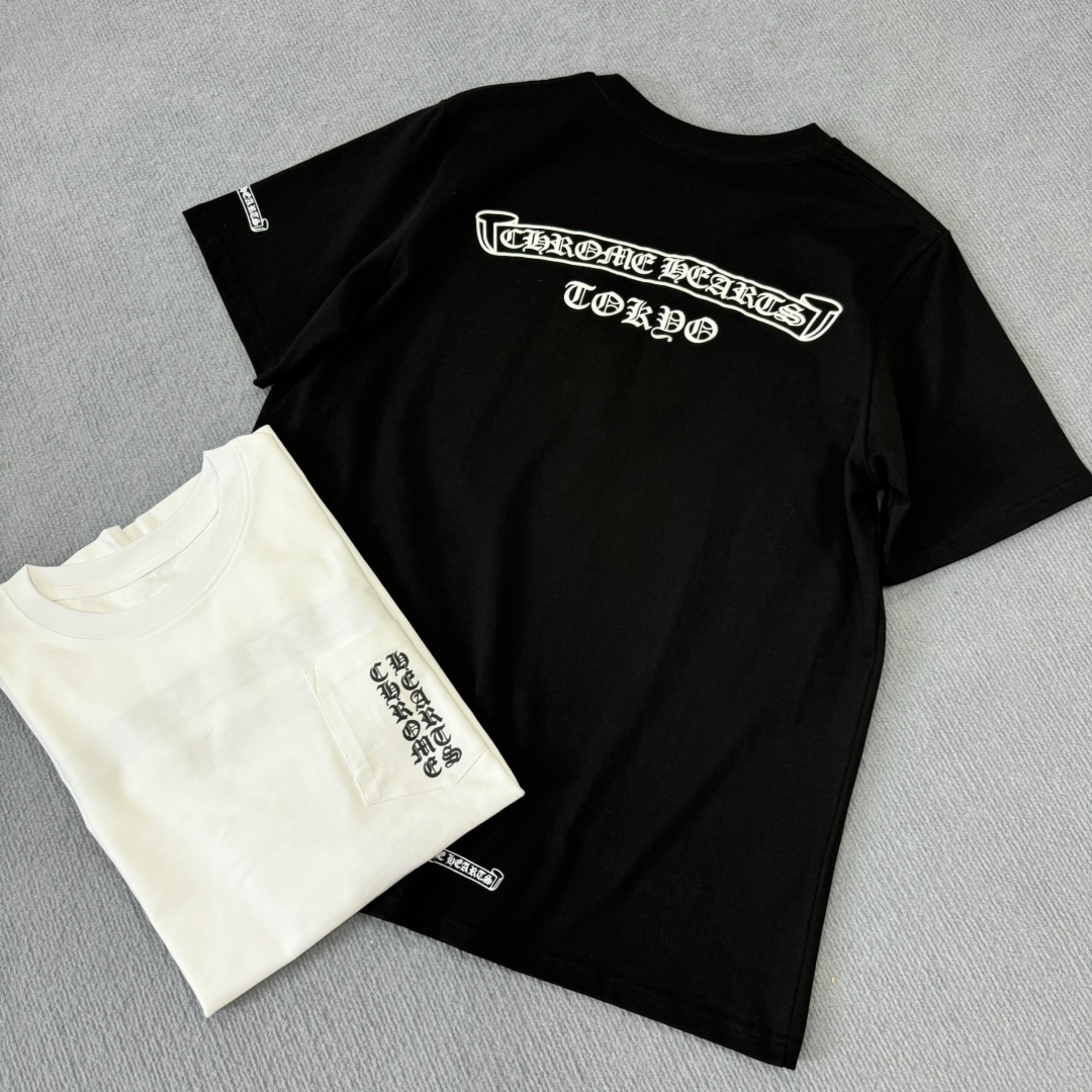 Chrome Hearts City Limited Edition Short-Sleeve T-ShirtMade with 210g pure cotton fabric, identical to YB's, soft and delicate, featuring imported ink 3D printing, unisex designSizes: S M L XL