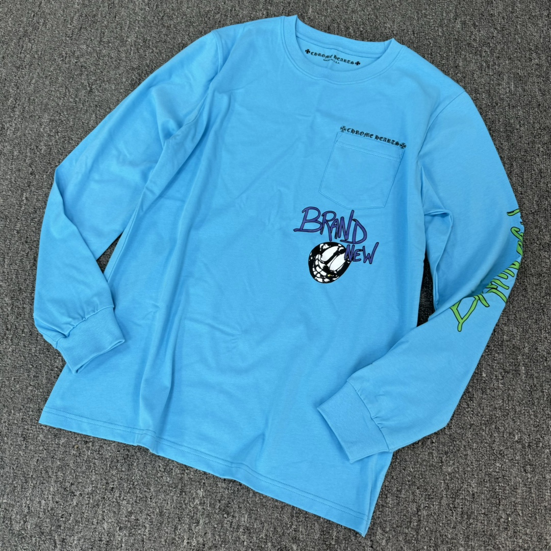 Chrome Hearts MattyBoy Limited Edition Long-Sleeve ShirtMade with custom-woven and dyed 240g fabric, relatively thick and consistent with the original material, unlike the thinner versions on the market. Details can be compared freely.Bulk stock