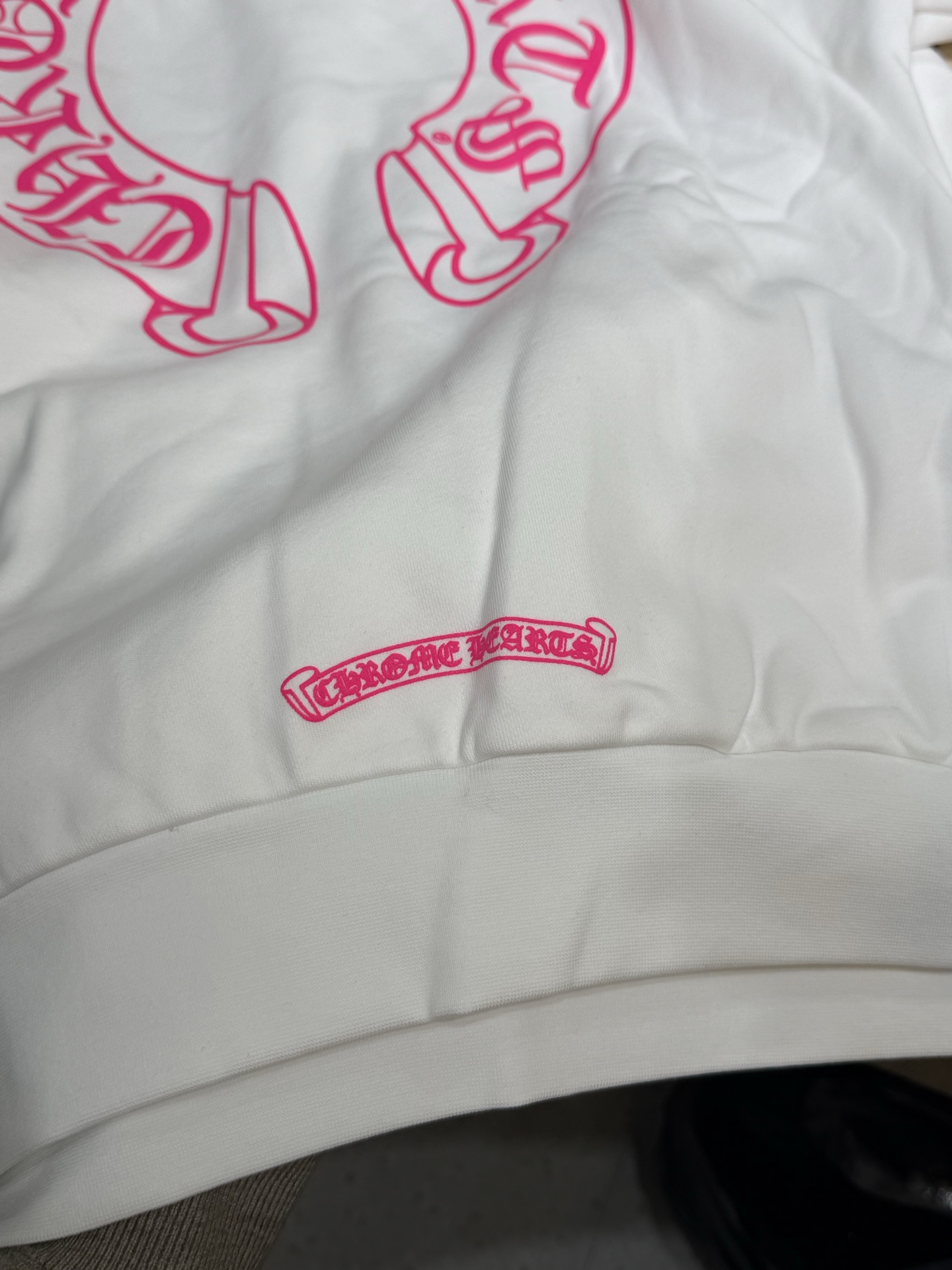 Chrome Hearts Pink Horseshoe Flower Sleeve Hooded Zip-Up SweatshirtSize: S M L XL