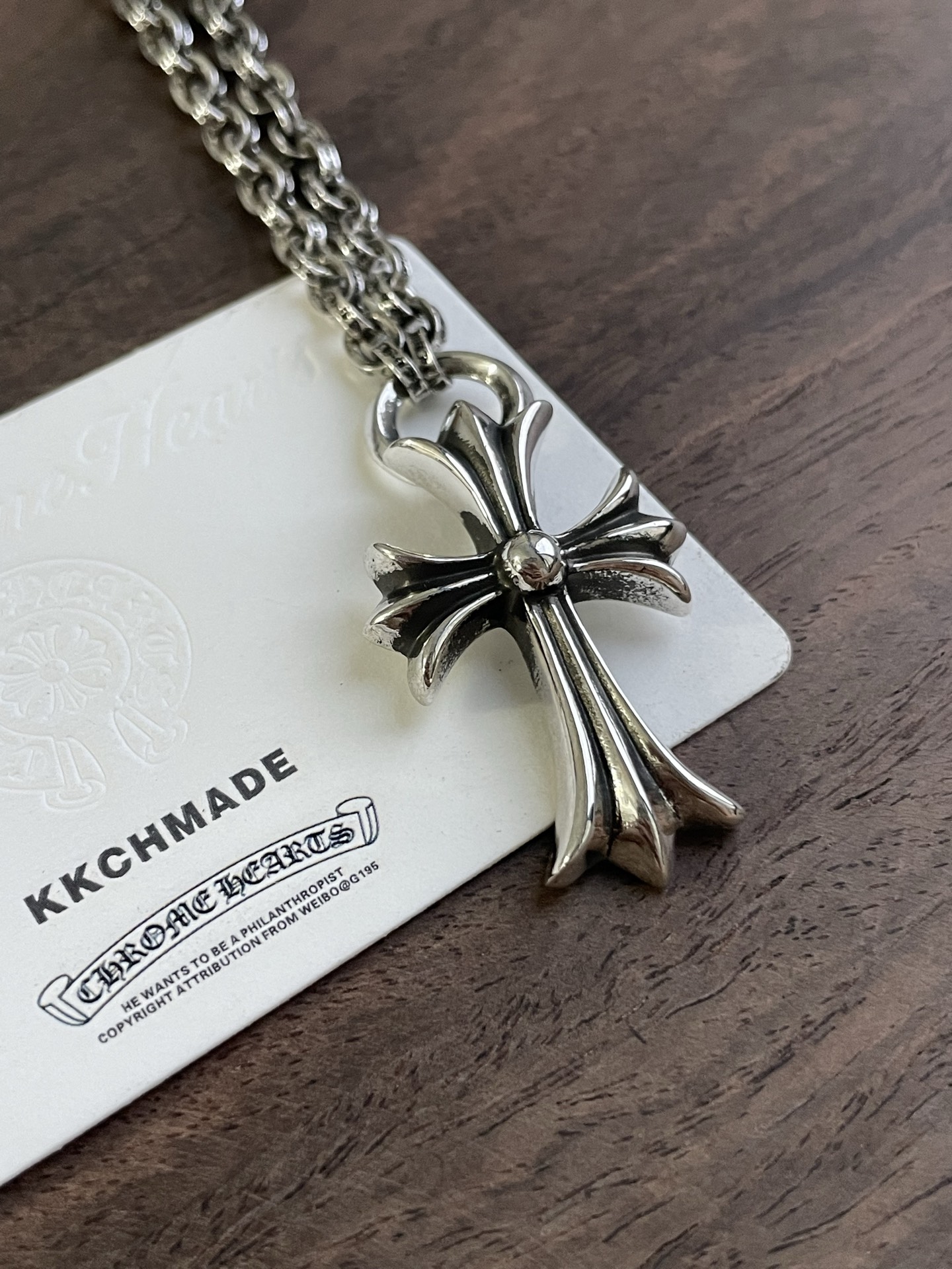 Customer order 🔝 teardrop cross + letter chain binding style