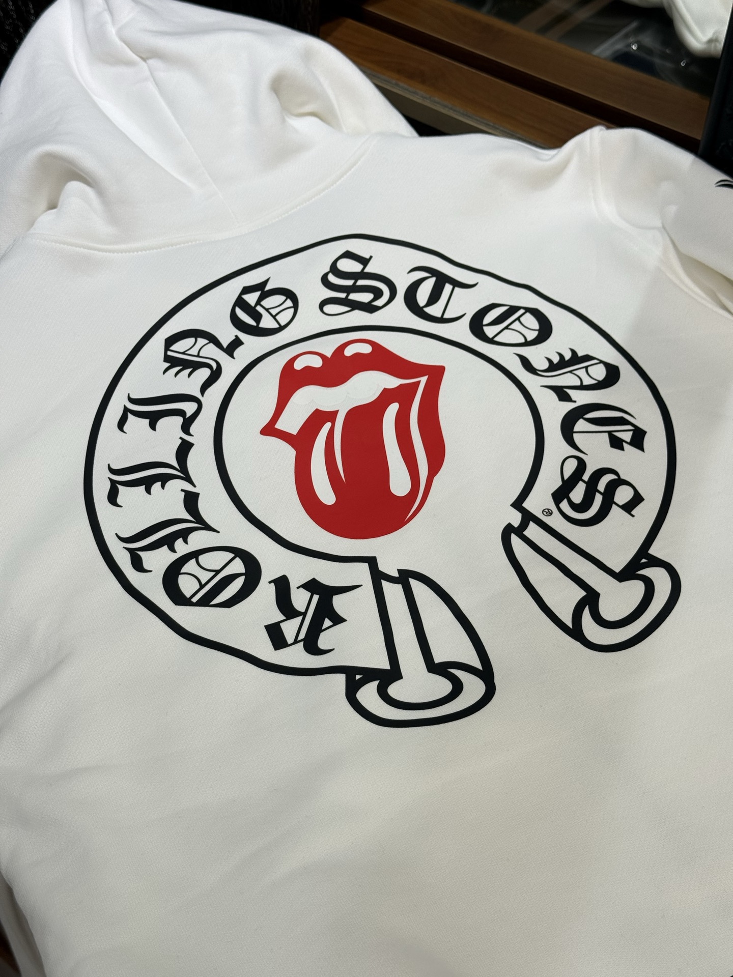 Chrome Hearts Rolling Stone Red Tongue Collaboration Zip-Up HoodieSizes: S M L XL