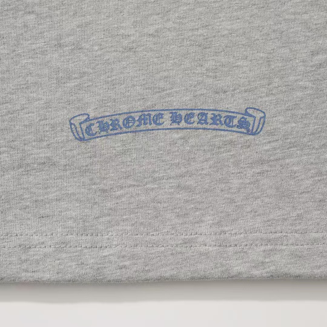 CH 25SS New Grey Flocked Short-Sleeve T-Shirt