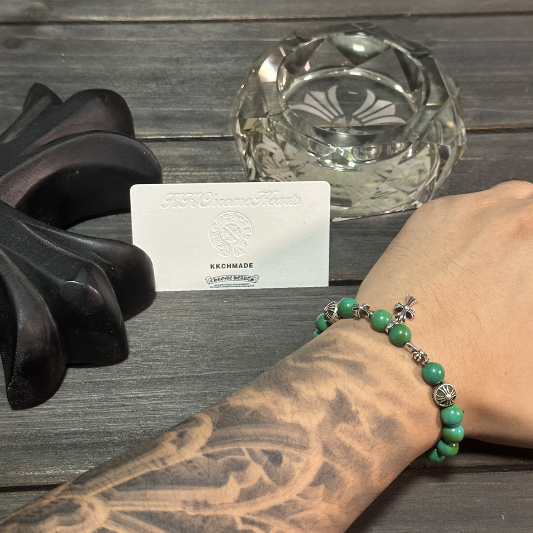 Hot Selling Item: Turquoise 3-Bead Cross Bracelet